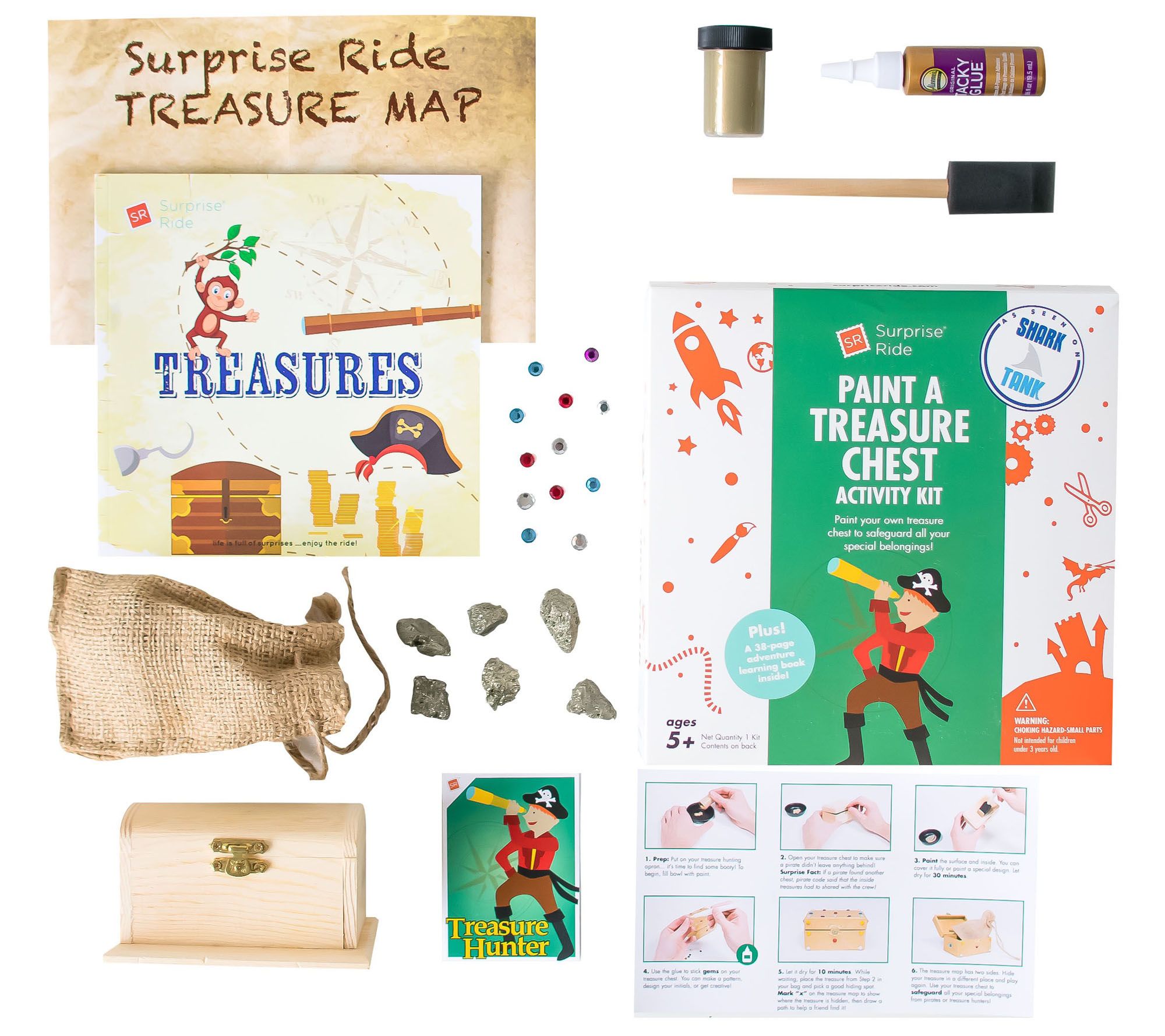 Surprise Ride Choice of Dinosaur or Treasure Activity Kit - QVC.com