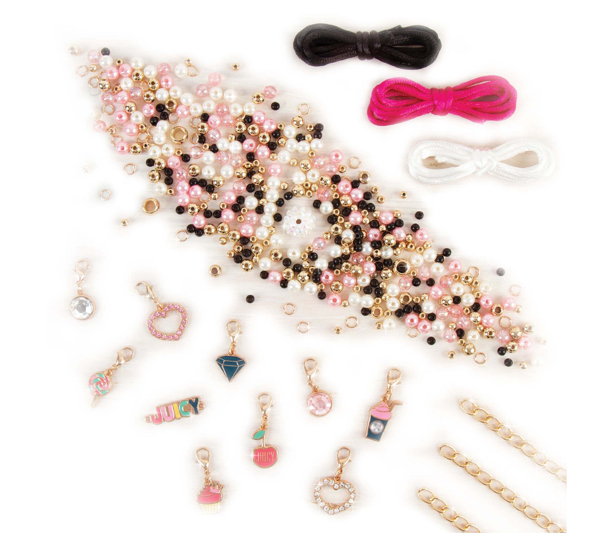 Pink Juicy Couture Bracelet, Retro Bangle, Costume Jewelry