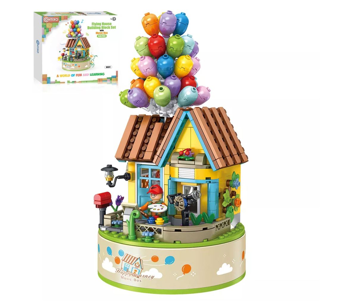 邦楽 apartment balloon Contixo 528pc Flying Balloons Building Block Set & Music Box