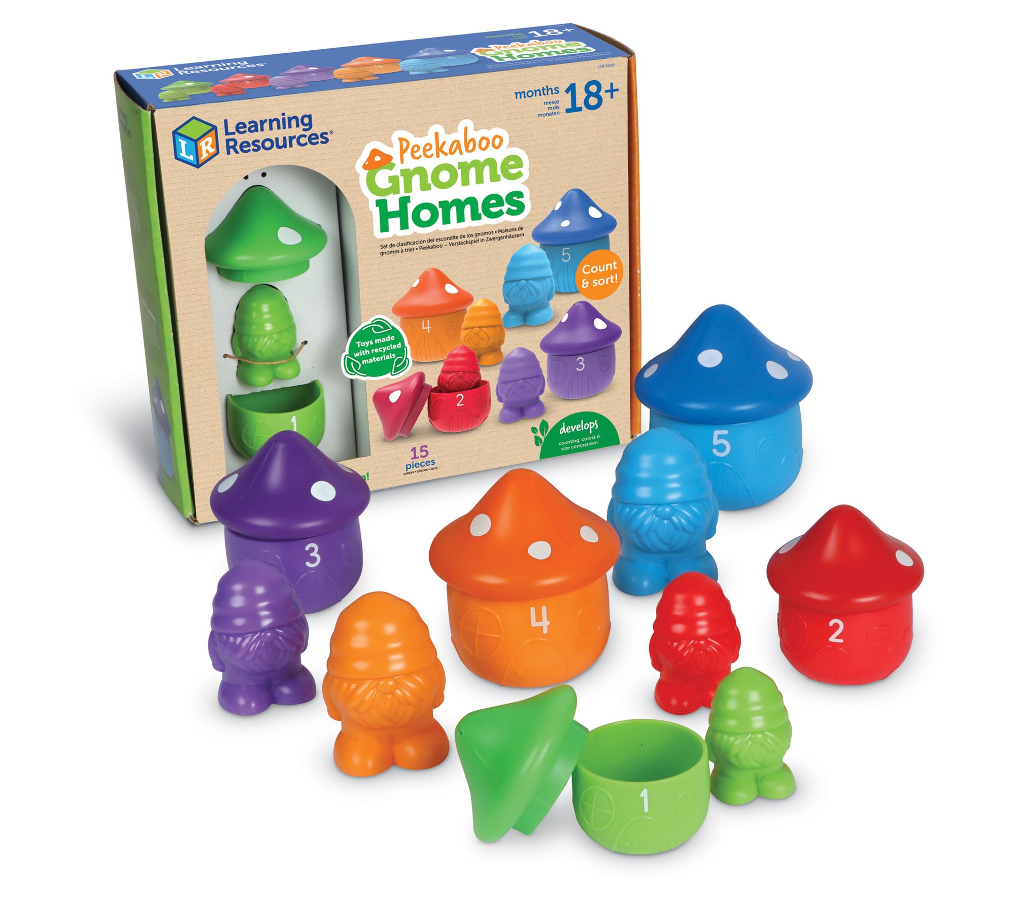 Learning Resources Peekaboo Gnome Homes Toy Set