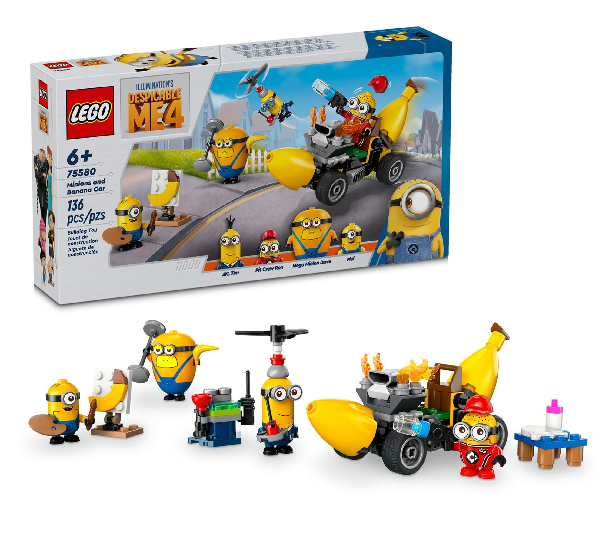 LEGO Despicable Me 4 Minions and Banana Car Toy