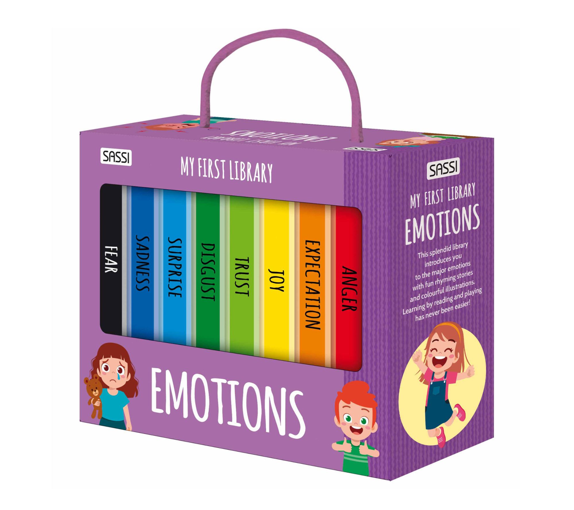 Sassi: My First Library - Emotions- 8 CardboardMini-Books