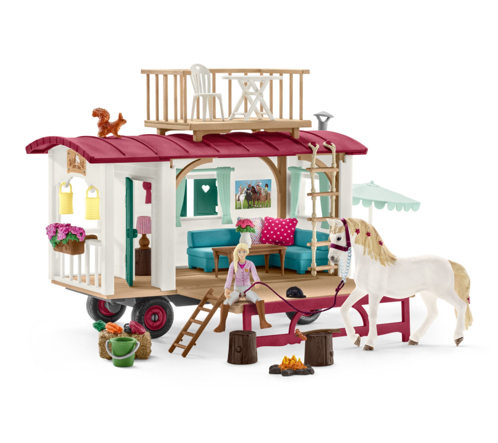 Schleich Horse Club Caravan For Secret Club Meeting Playset