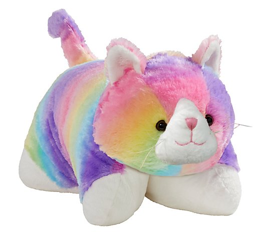 MY PILLOW PETS PEACEFUL BEAR size LARGE RAINBOW SLIPPERS TOY PLUSH SNUGGLY NEW 