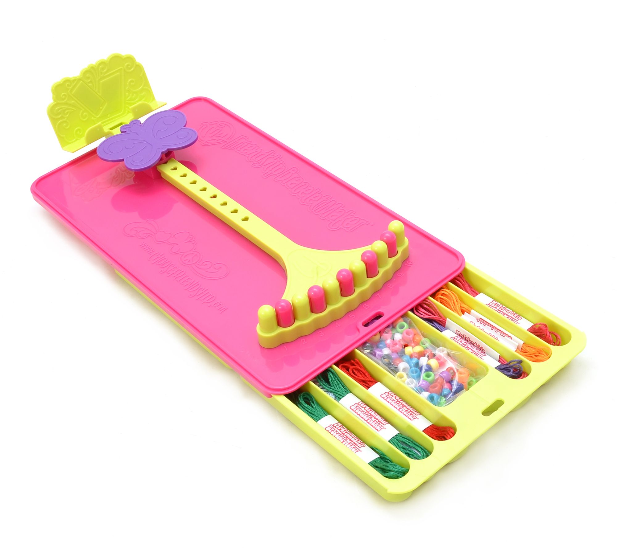 My Friendship Bracelet Maker Kit with Beads and Storage Tray - QVC.com