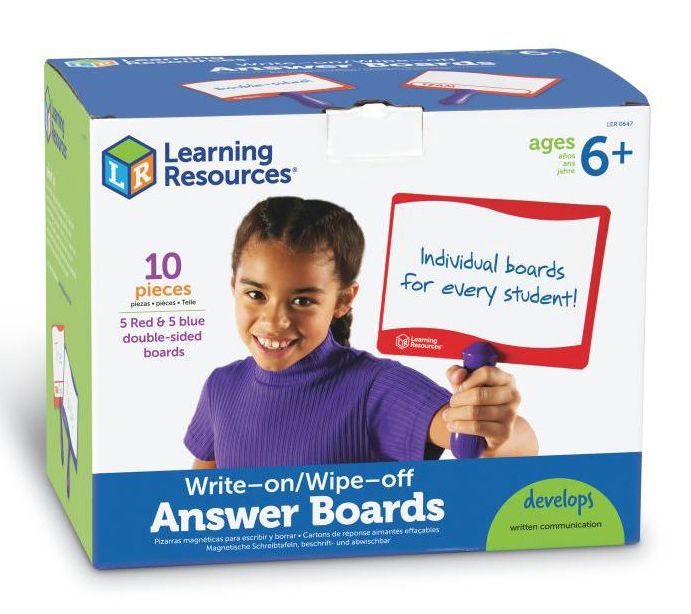 Write & Wipe Answer Boards by Learning Resource s