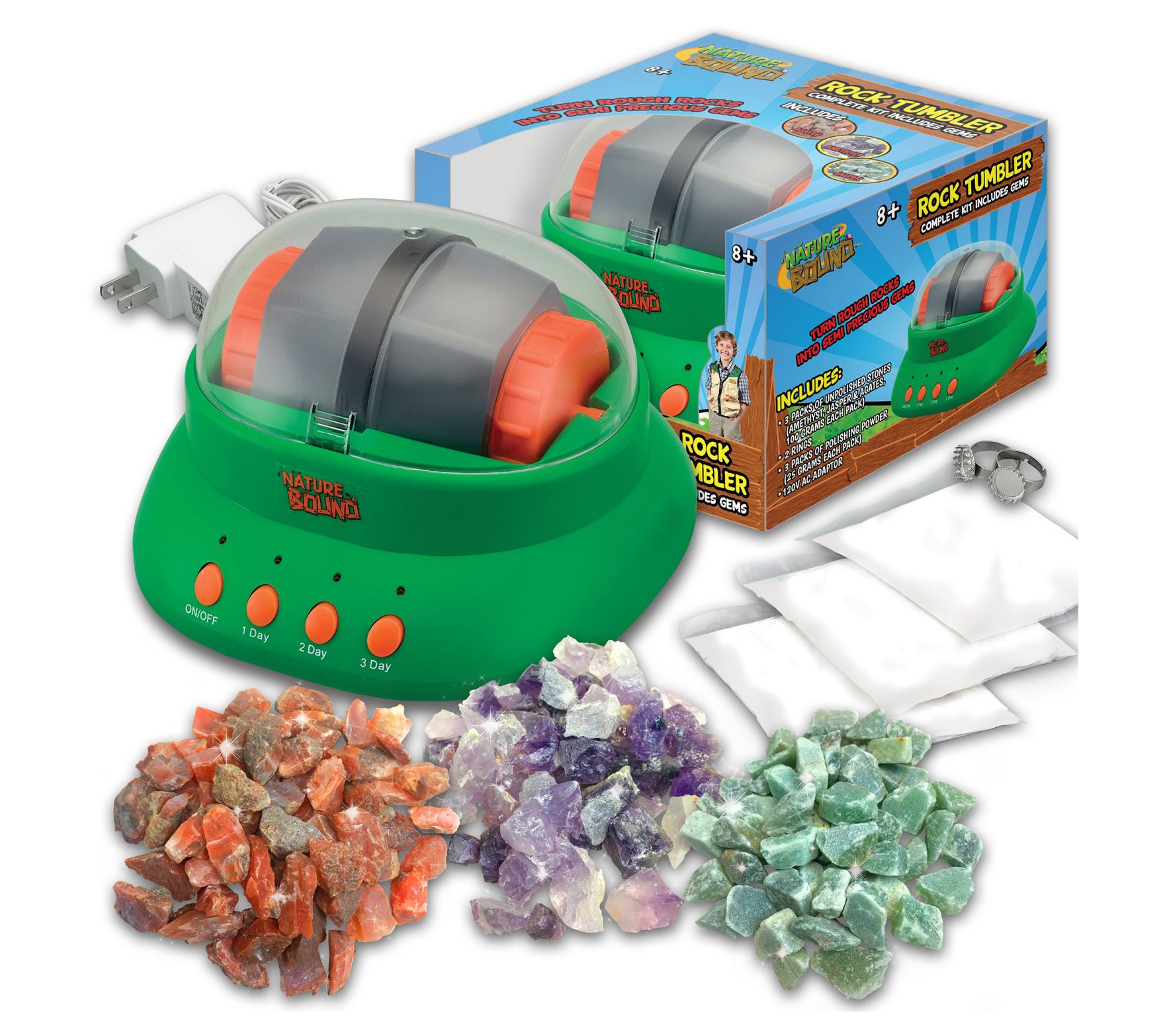 Nature Bound Rock Tumbler Kit, Turn Rocks intoGemstones
