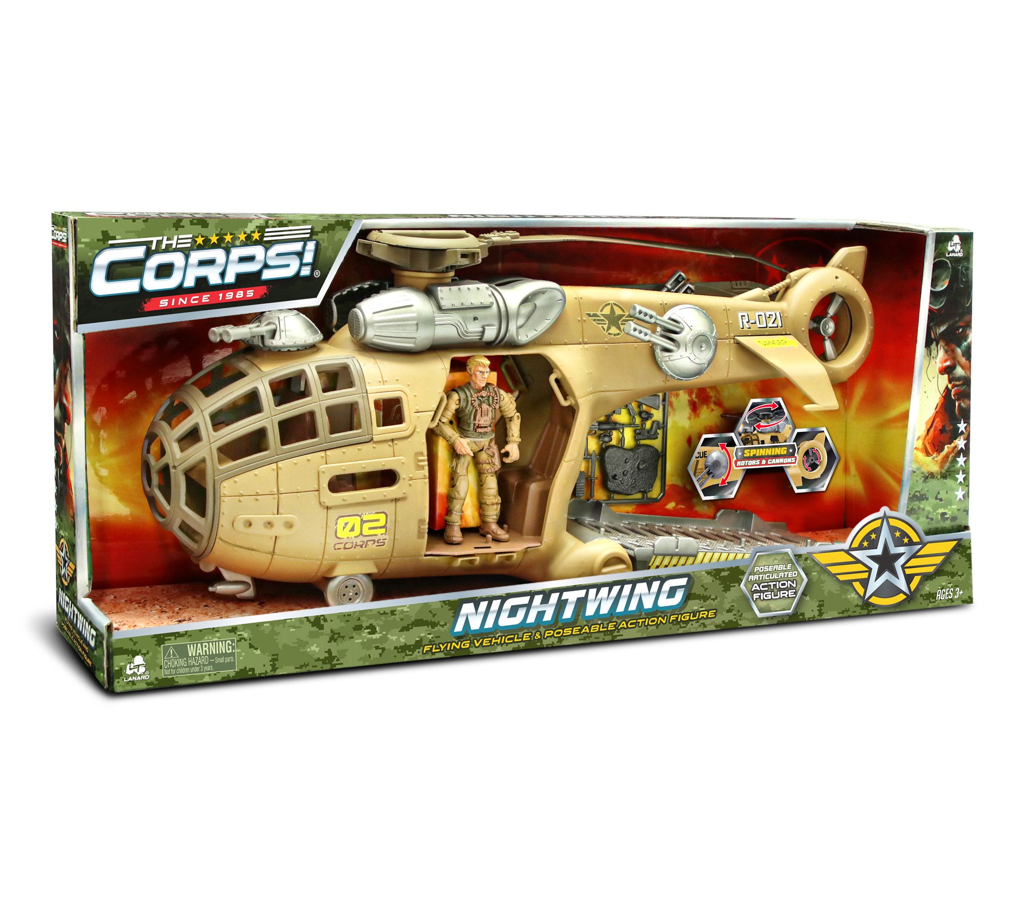 The Corps Nightwing Rescue Helicopter Play Set