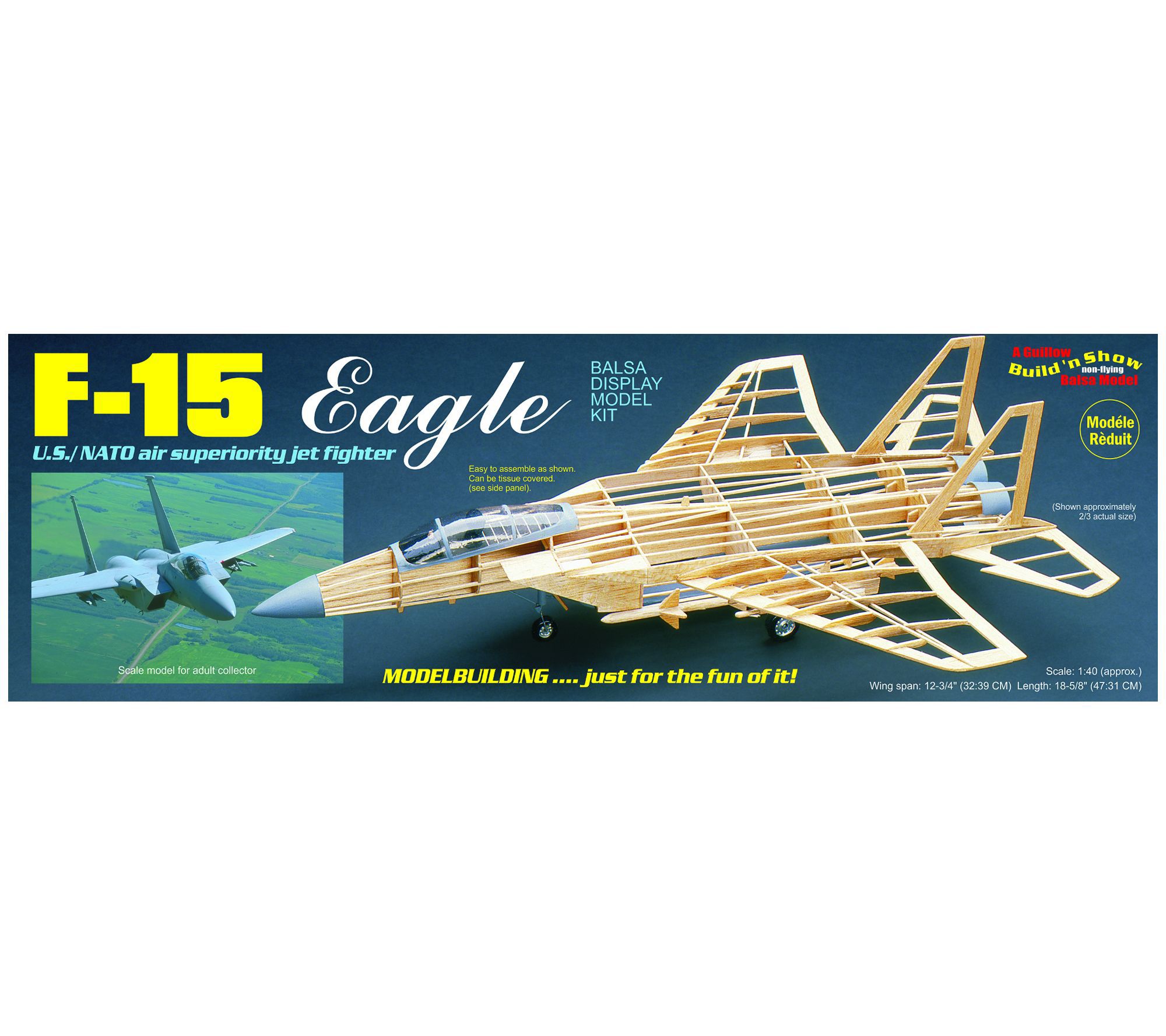 Paul K. Guillow F-15 Eagle Model Airplane Kit