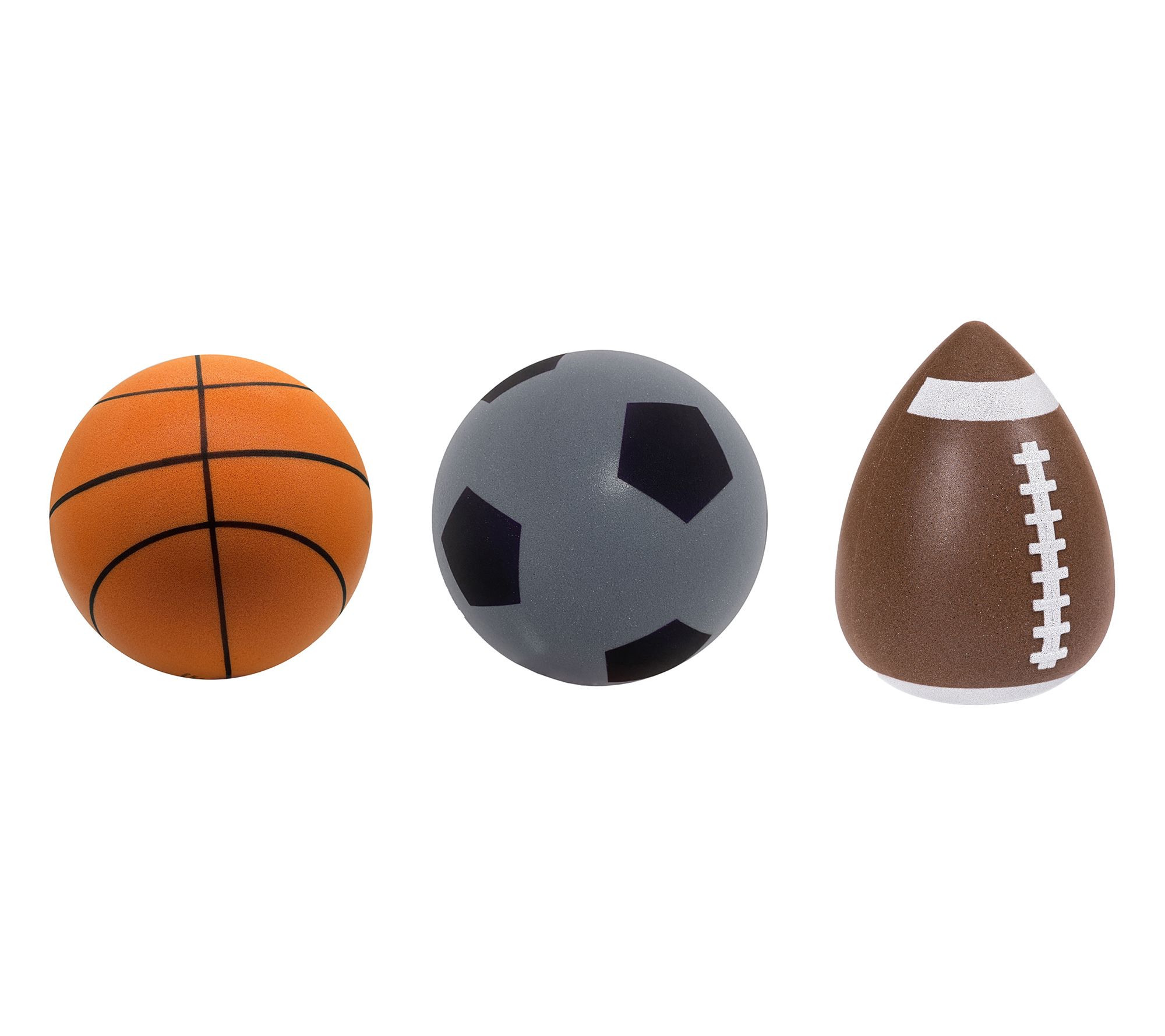 Supreme Silent Sports 3 Pack Basketball, Soccer Ball & Football