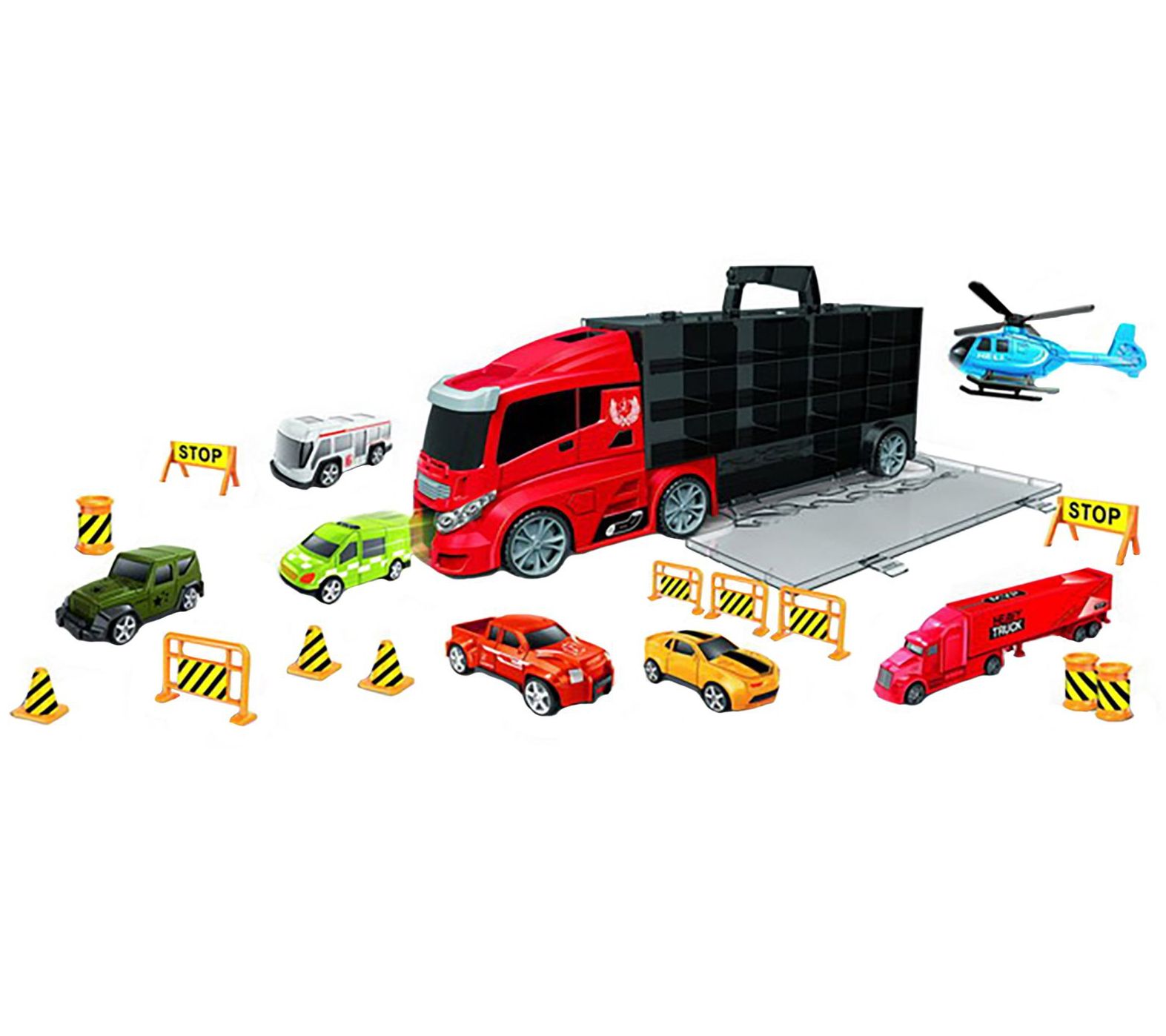 truck carry case playset