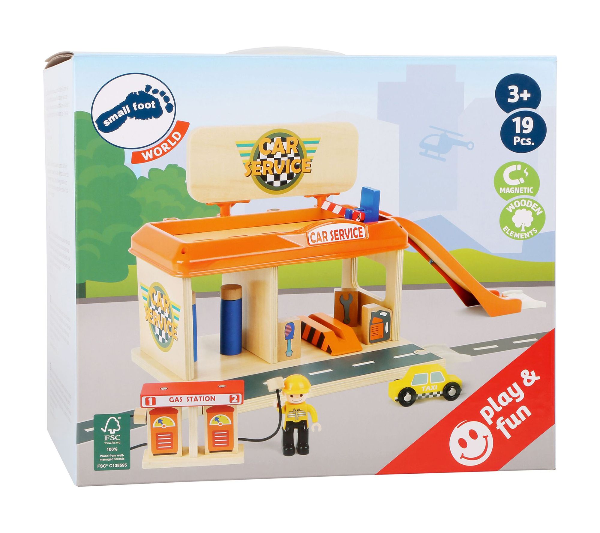 Small Foot Wooden Toys Auto Repair Shop Playset