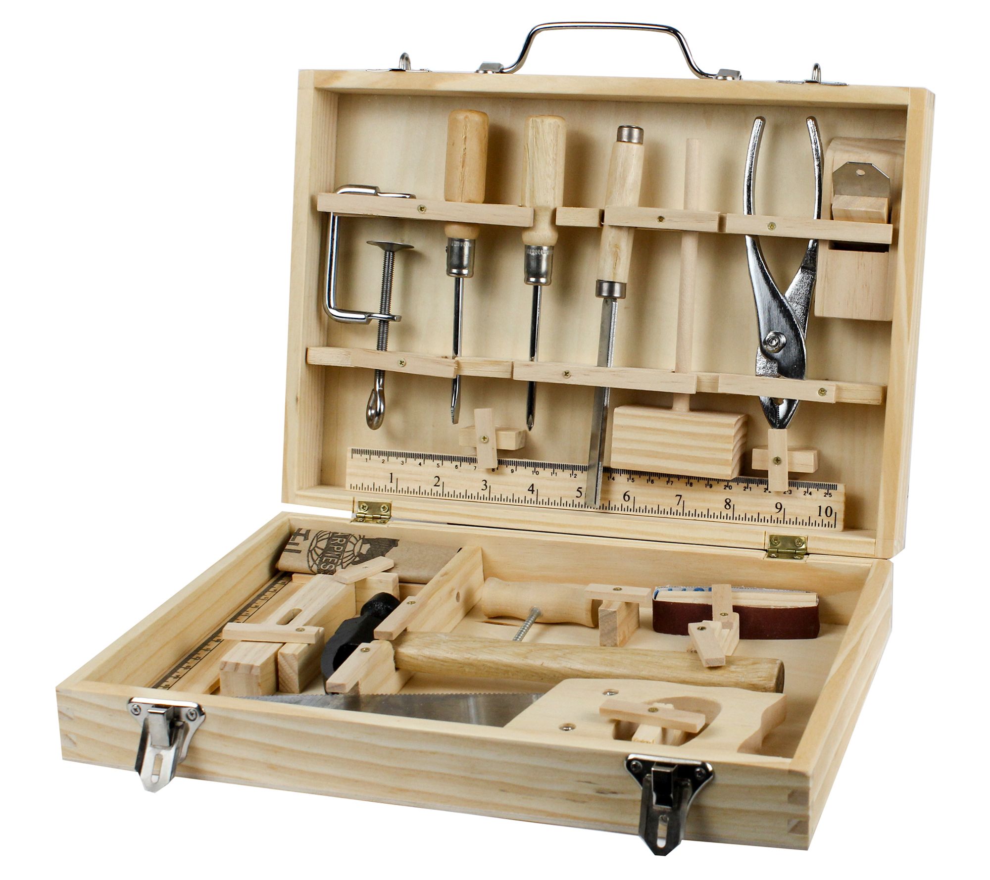 Tool Box Kit  Woodworking kit for kids, Tool box kit, Wood tool box