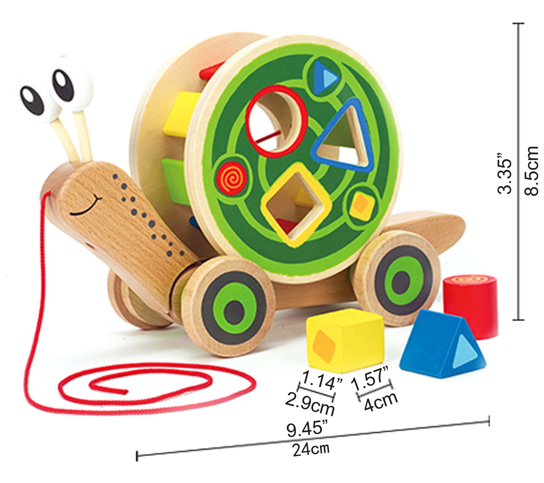 Hape WalkALong Snail Wooden Toddler Pull Alon g Toy