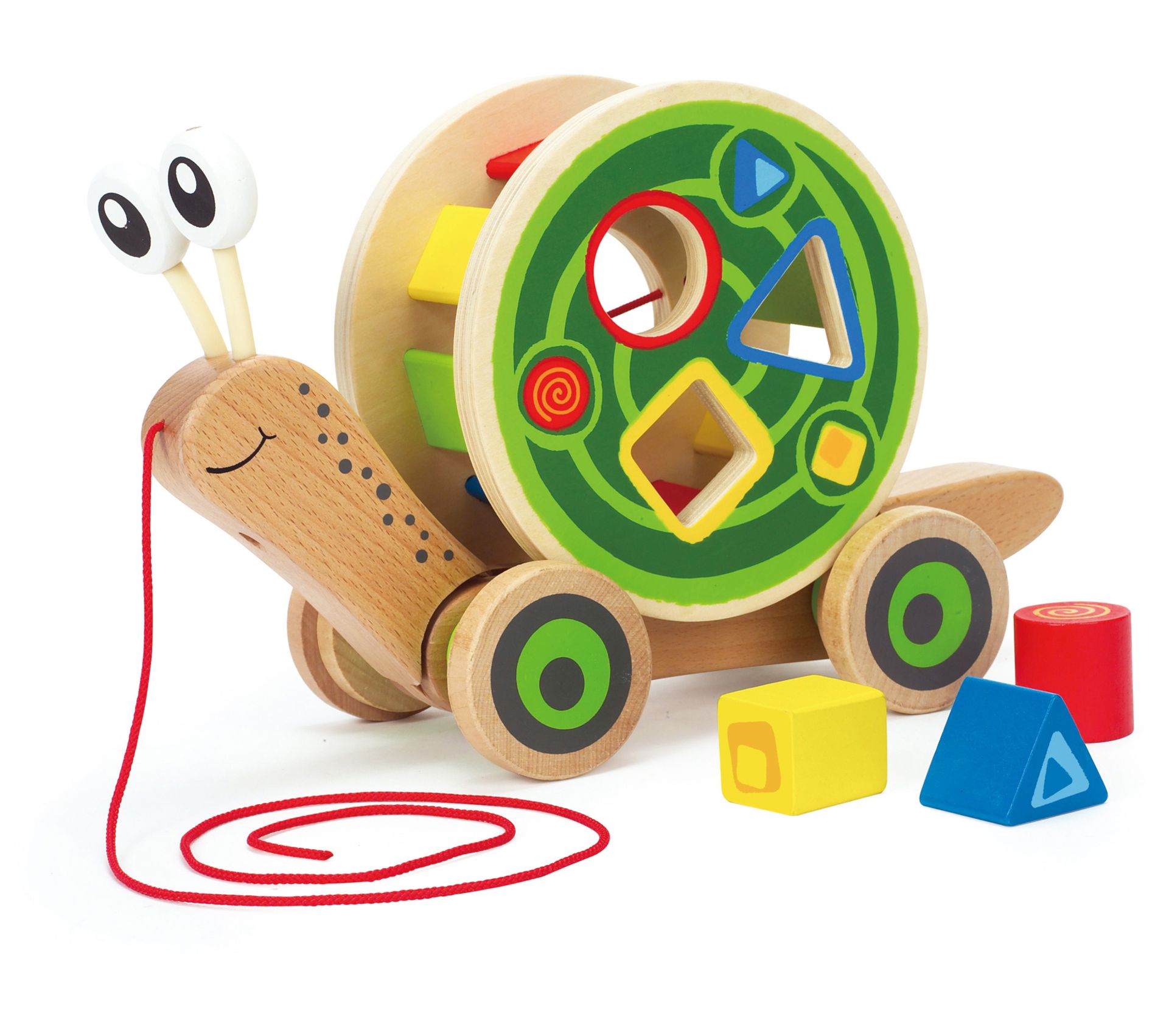 Hape Walk-A-Long Snail Wooden Toddler Pull Alon g Toy