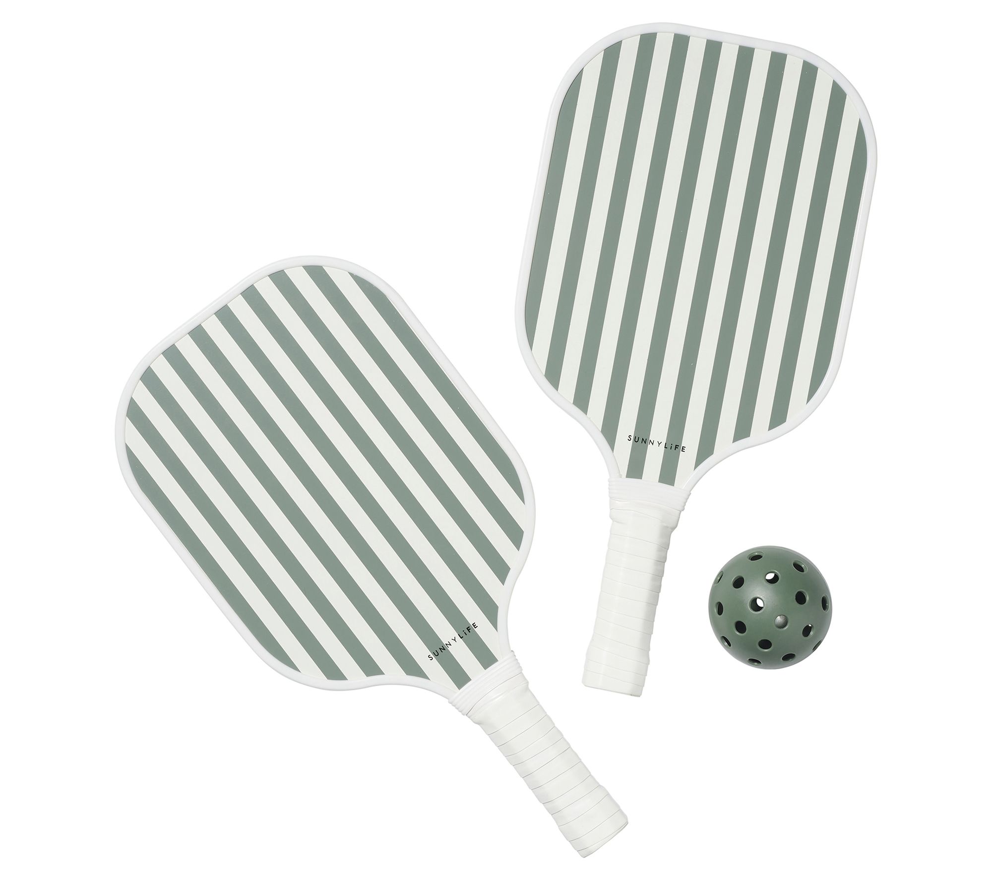 SUNNYLiFE The Vacay Olive Pickleball Paddles &Ball Set