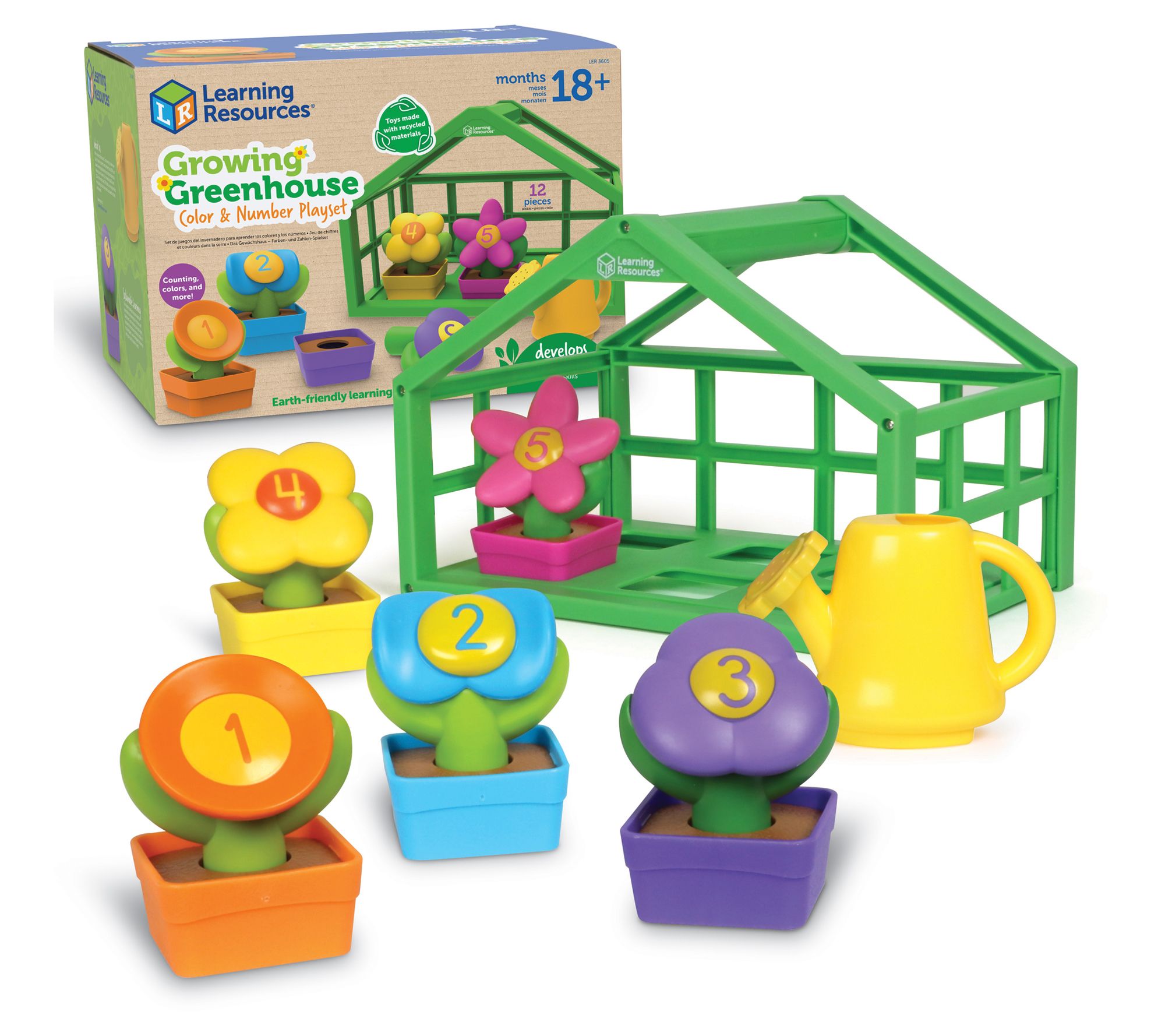 Learning Resources Growing Greenhouse Color & N umber Toy Set