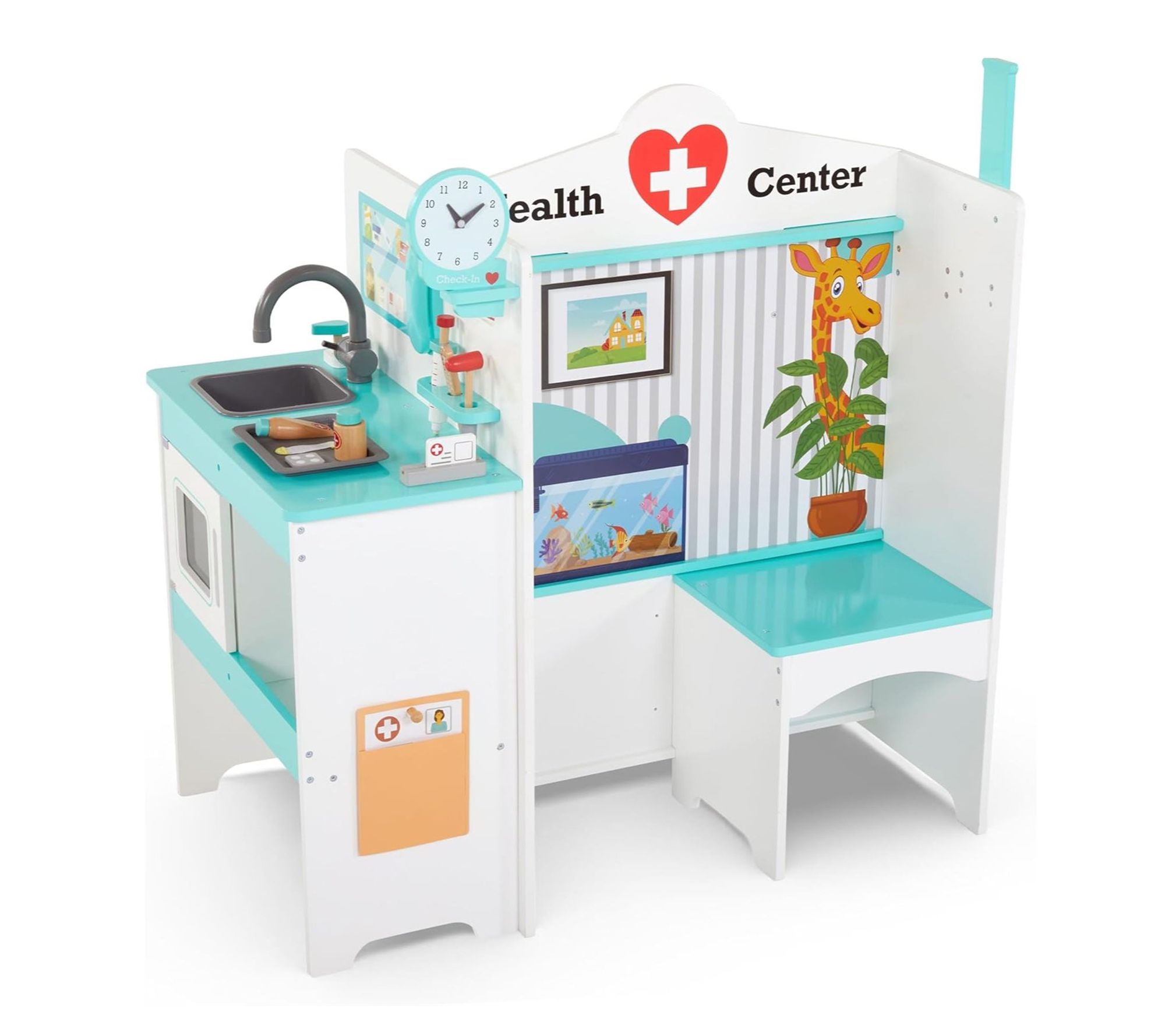 Lil' Jumbl Wooden Doctor Playset, Multi-Sided Medical Office