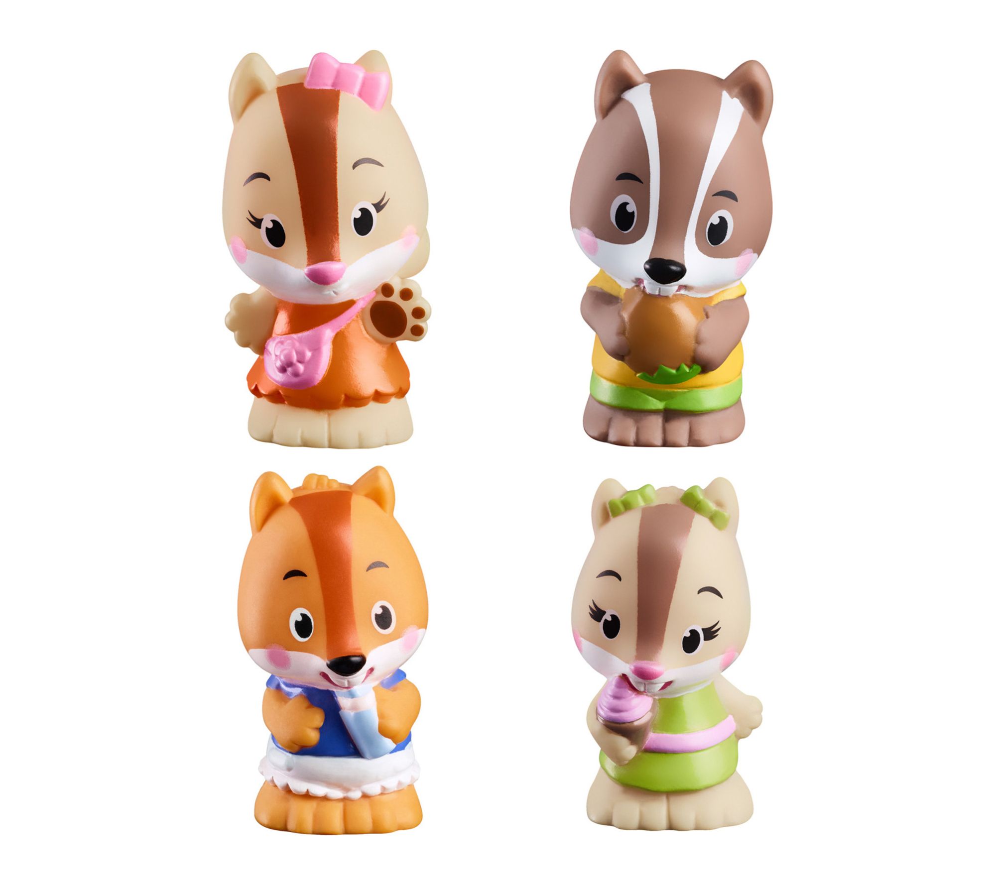 Timber Tots Nutnut Family 4 Character Toy Figurines