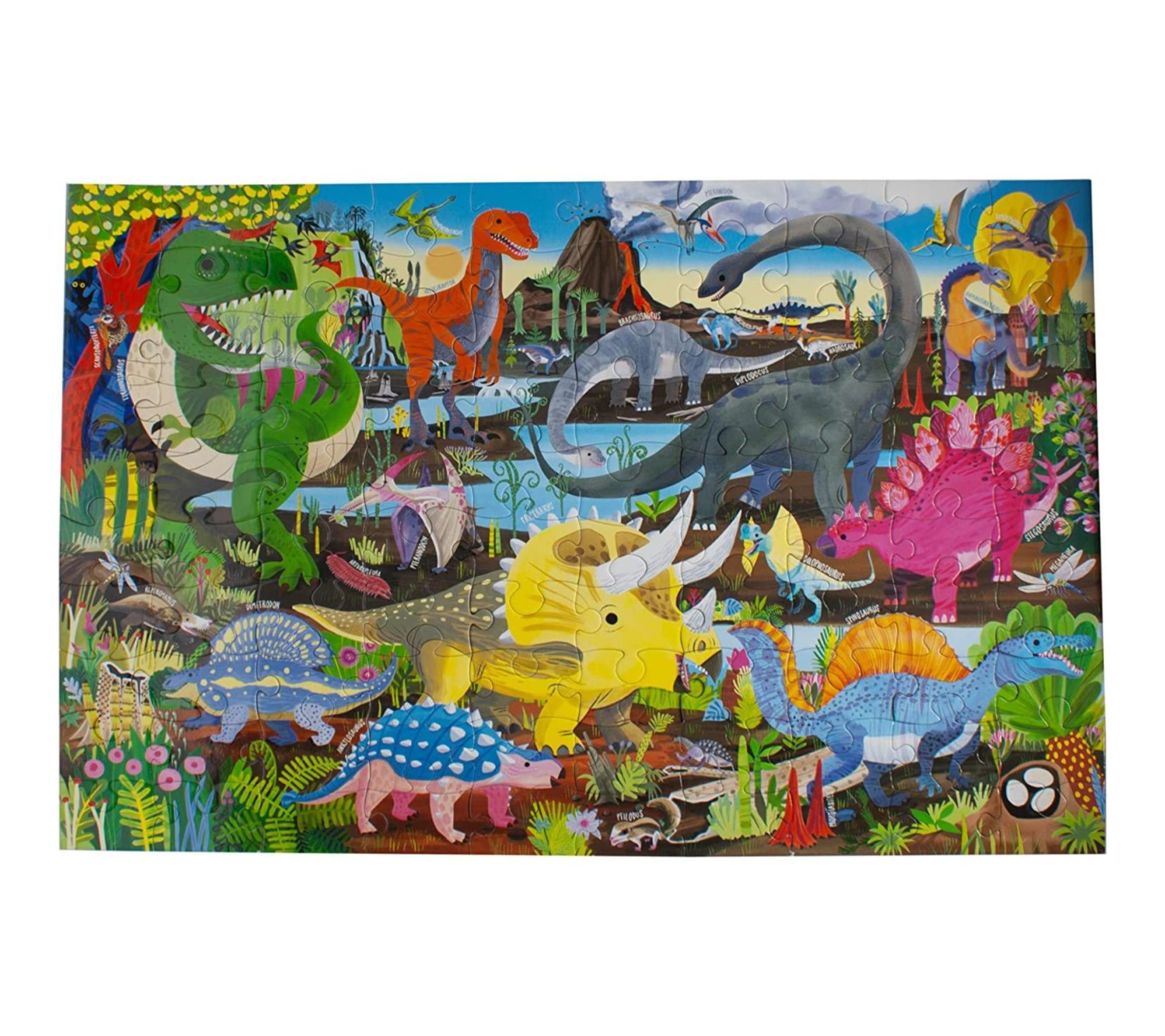 eeBoo Land of Dinosaurs 100 piece puzzle