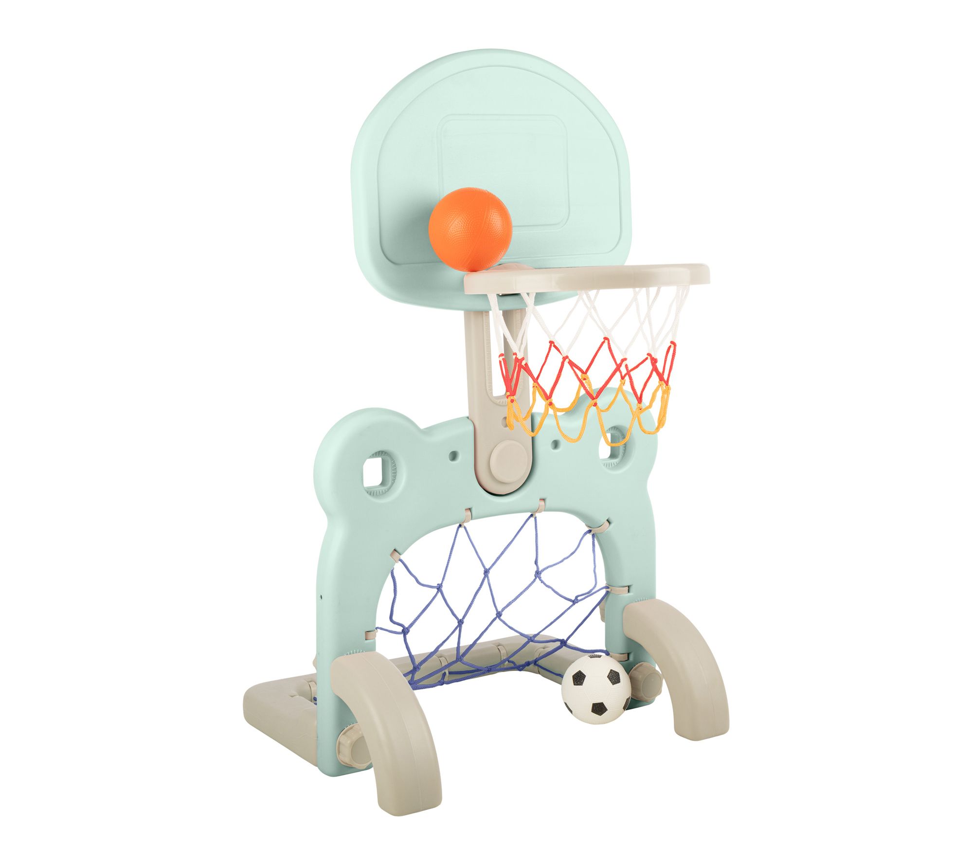 Hey Play 2 in 1 Toddler Basketball Hoop and Soccer Goal