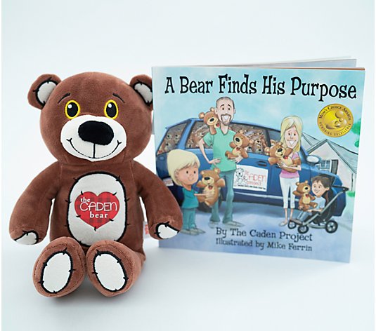 The Caden Bear Box Set with 12" Plush Bear & Book