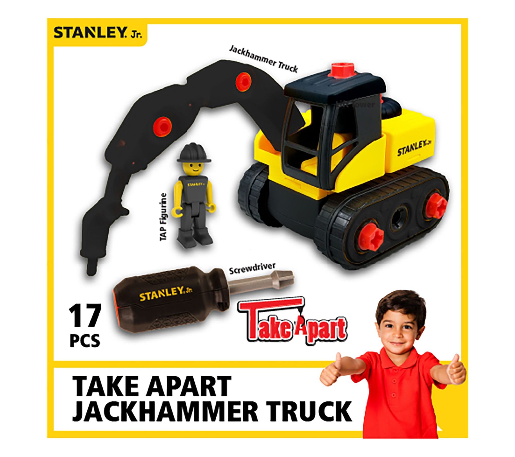Red Toolbox Stanley Jr. Classic Toy Jackhammer Truck 