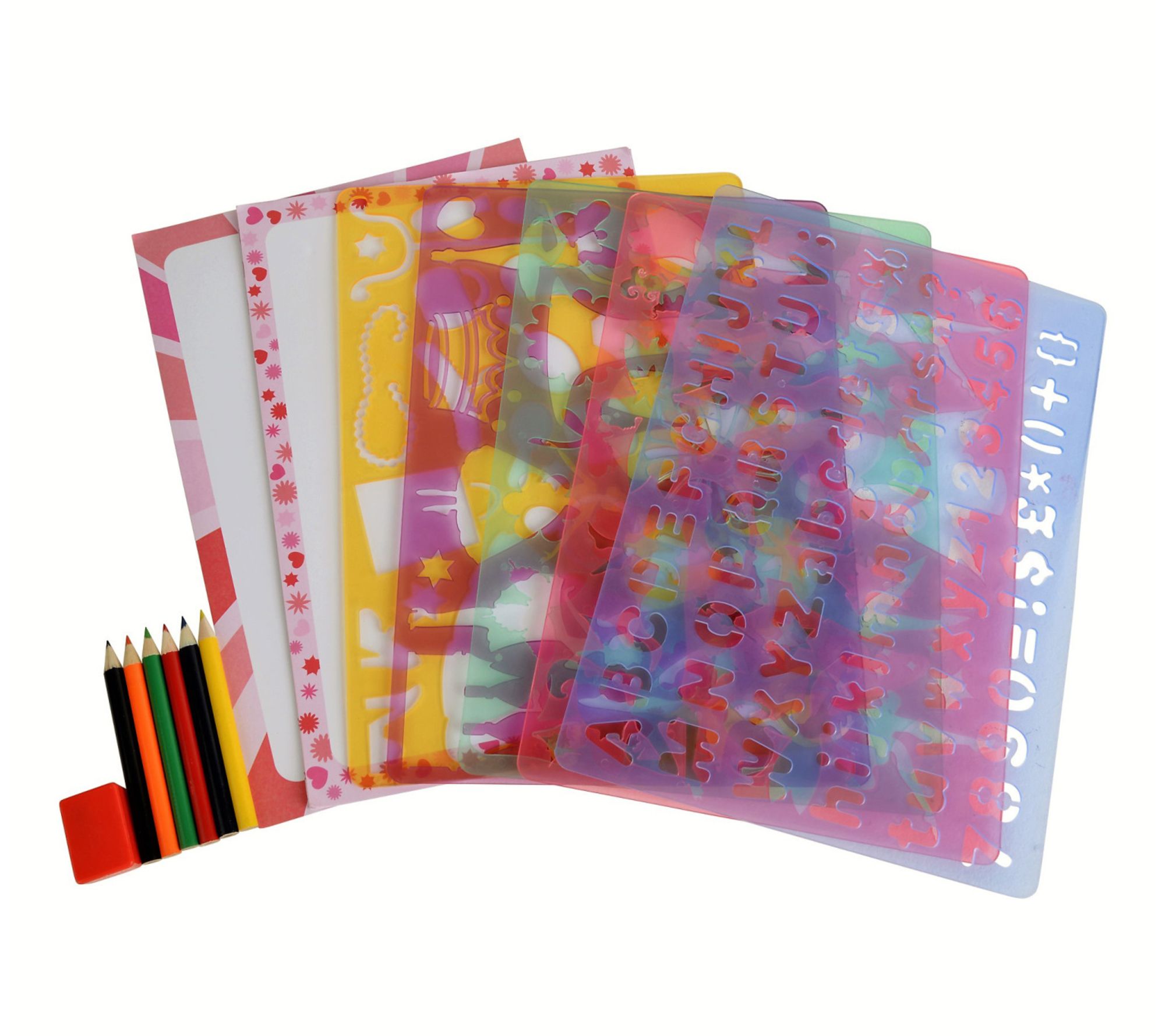 Buddy & Barney Big Box of Stencils - Fashion Fairies Flowers