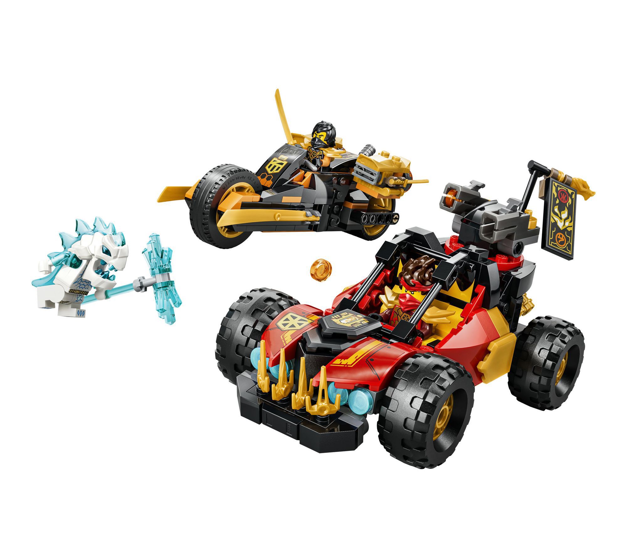 LEGO Ninjago Kai and Cole's Combiner Vehicles 71864 394 Pieces