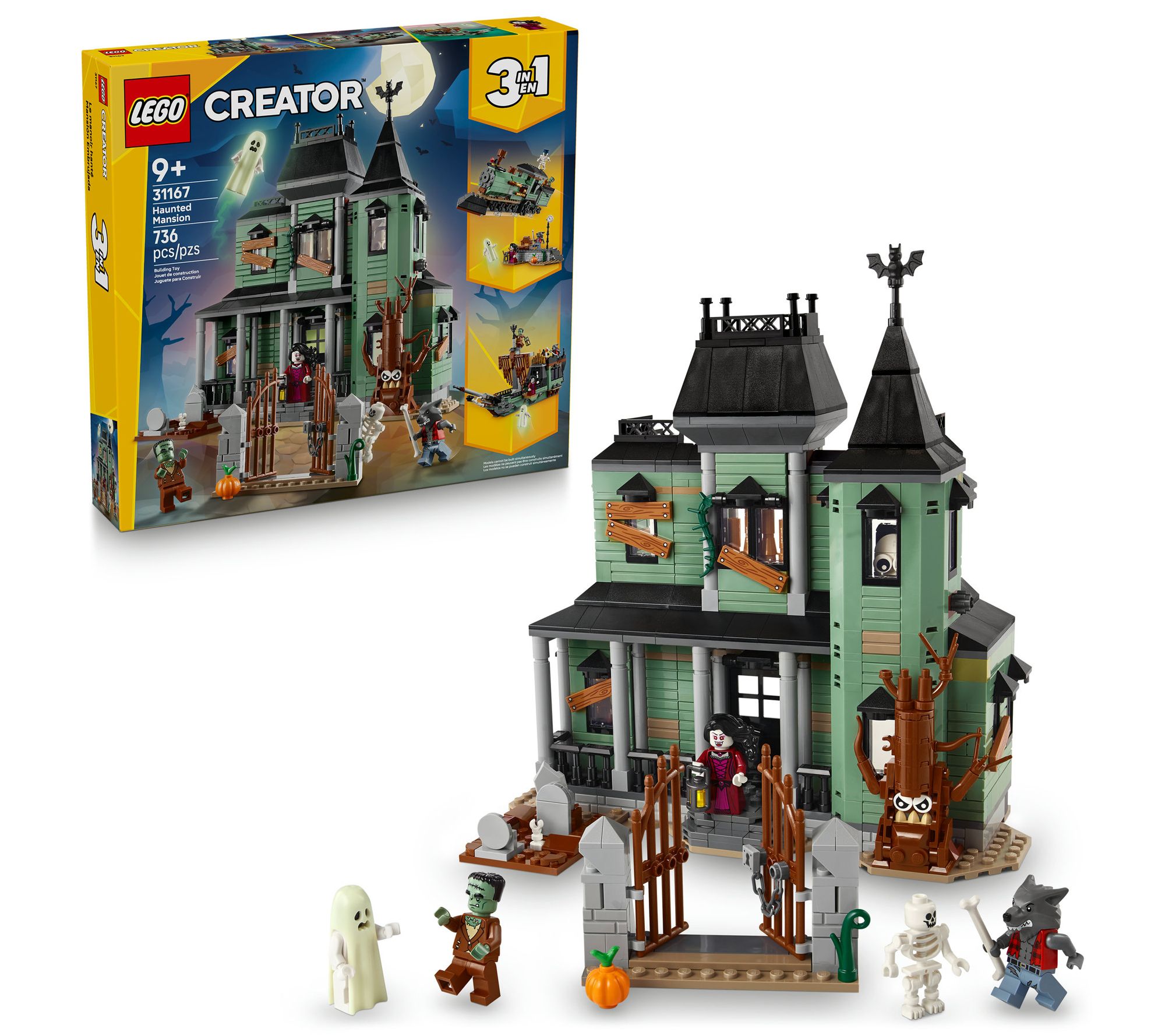 LEGO Creator 3in1 Haunted Mansion House Building Toy 31167