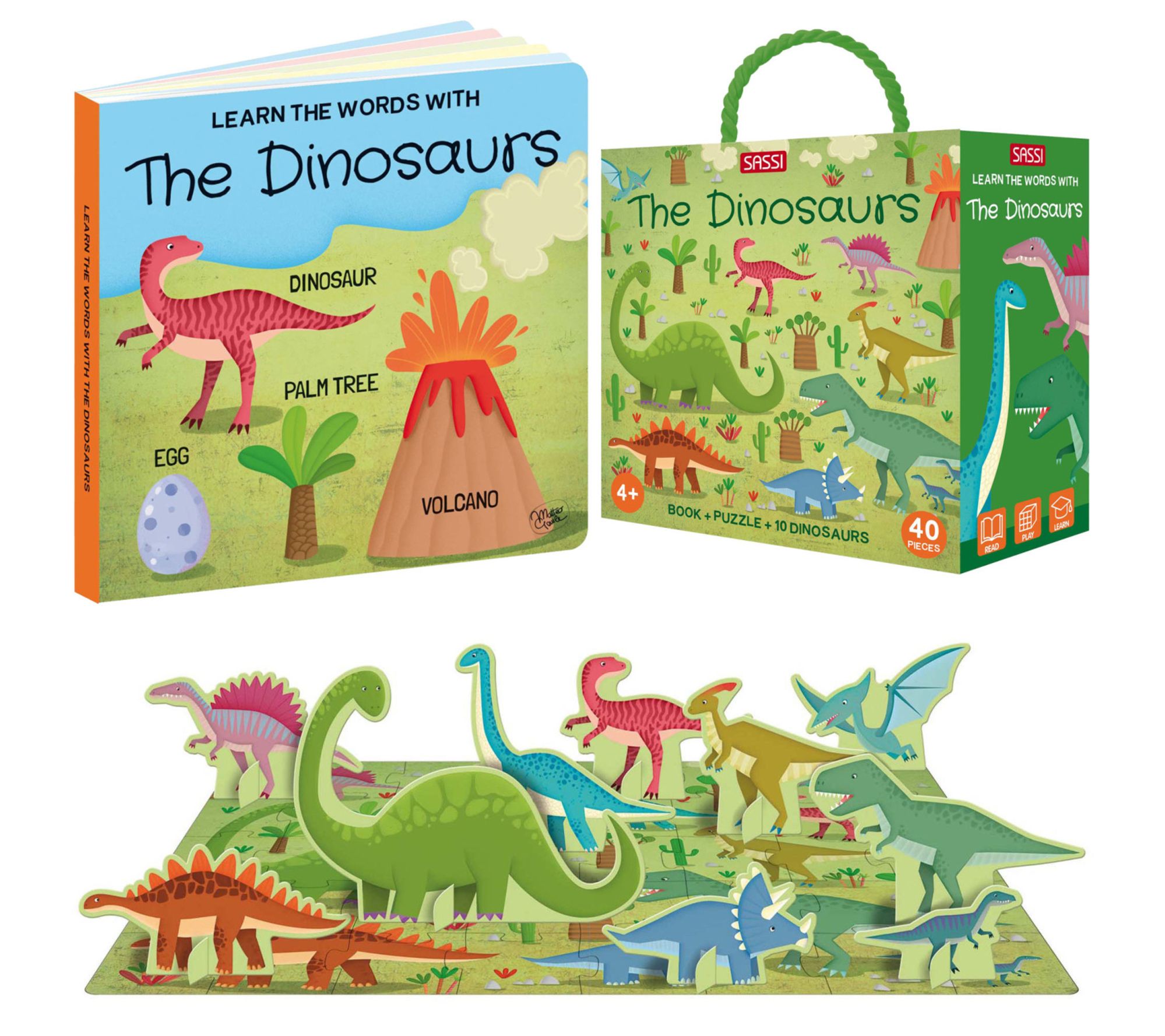 Sassi: Q-Box - The Dinosaurs - Read-Play-LearnJurassic Set