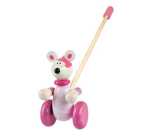 Orange Tree Toys Push Along Wooden Toy with Handle