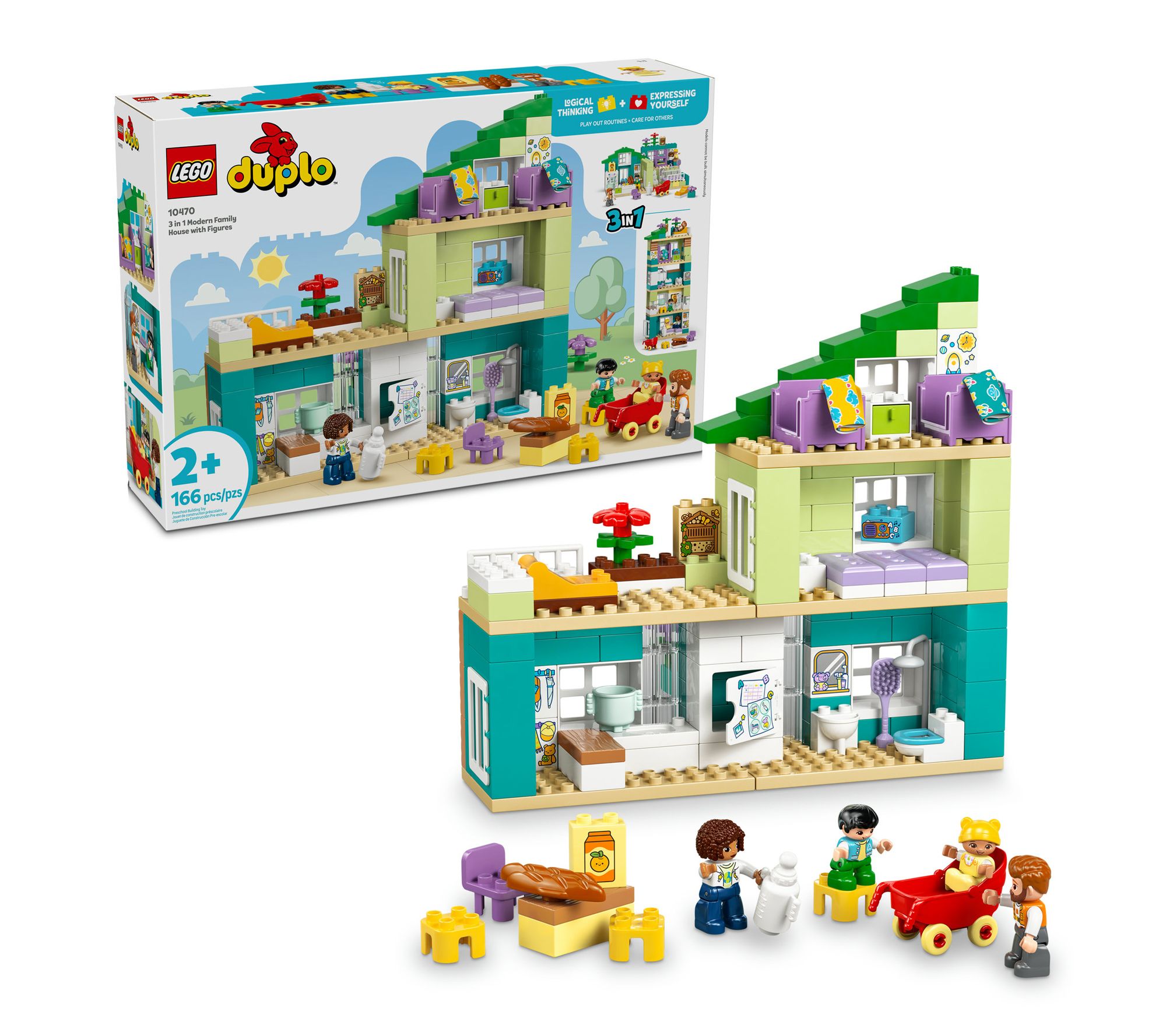 LEGO DUPLO Town 3 in 1 Modern Family House withFigures 10470