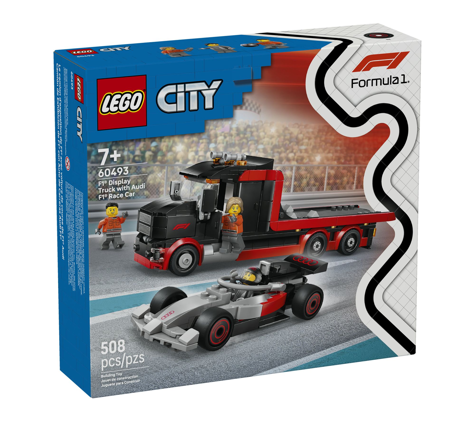 LEGO City F1 Display Truck with Audi F1 Race Car 60493 - QVC.com