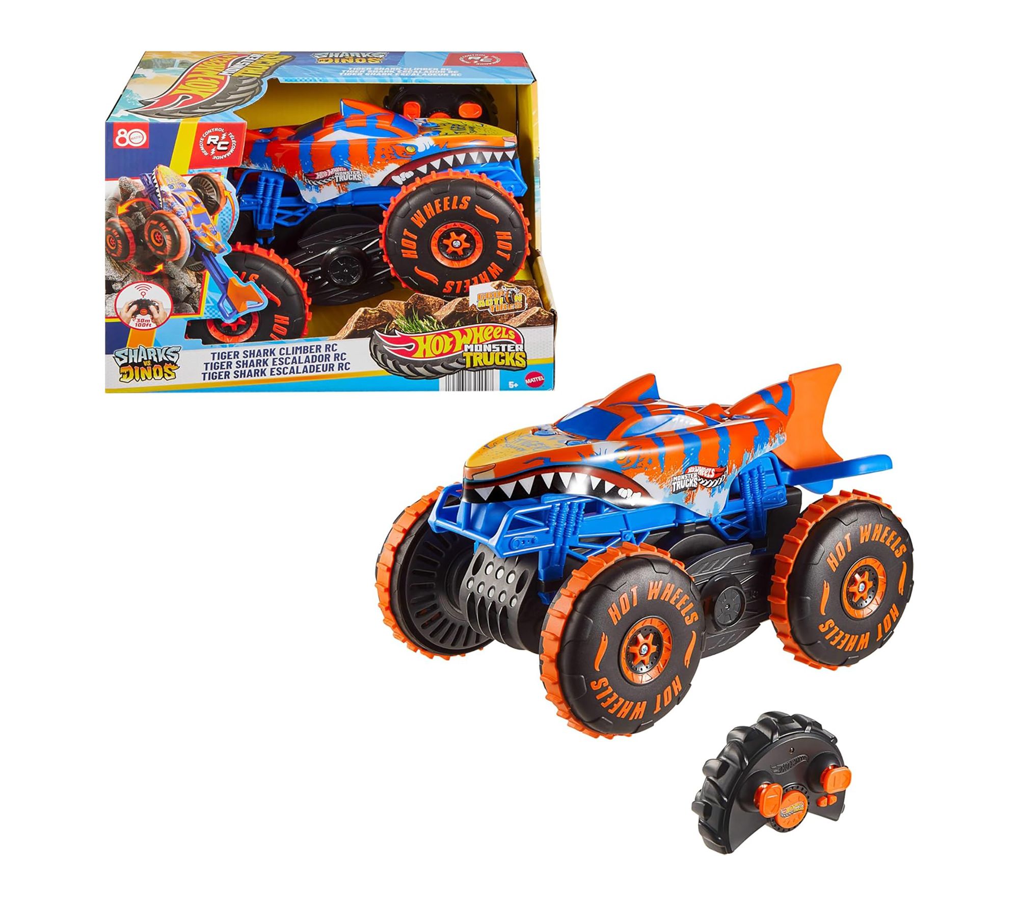 Mattel Hot Wheels Monster Trucks Sharks vs. Dinos