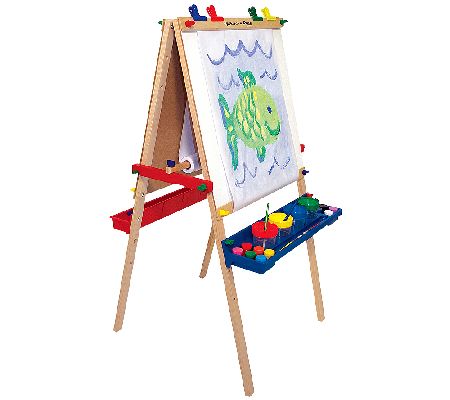 Melissa & Doug Deluxe Standing Art Easel - Dry-erase Board, Chalkboard,  Paper Roller : Target