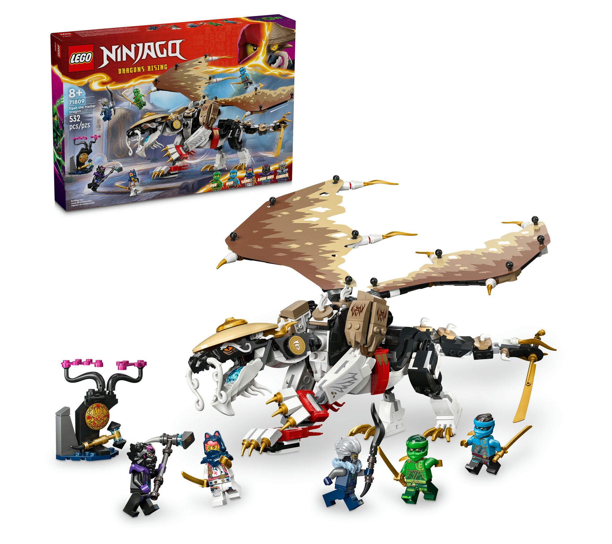 LEGO NINJAGO Egalt the Master Dragon Hero Toy 71809 - 532 Pcs