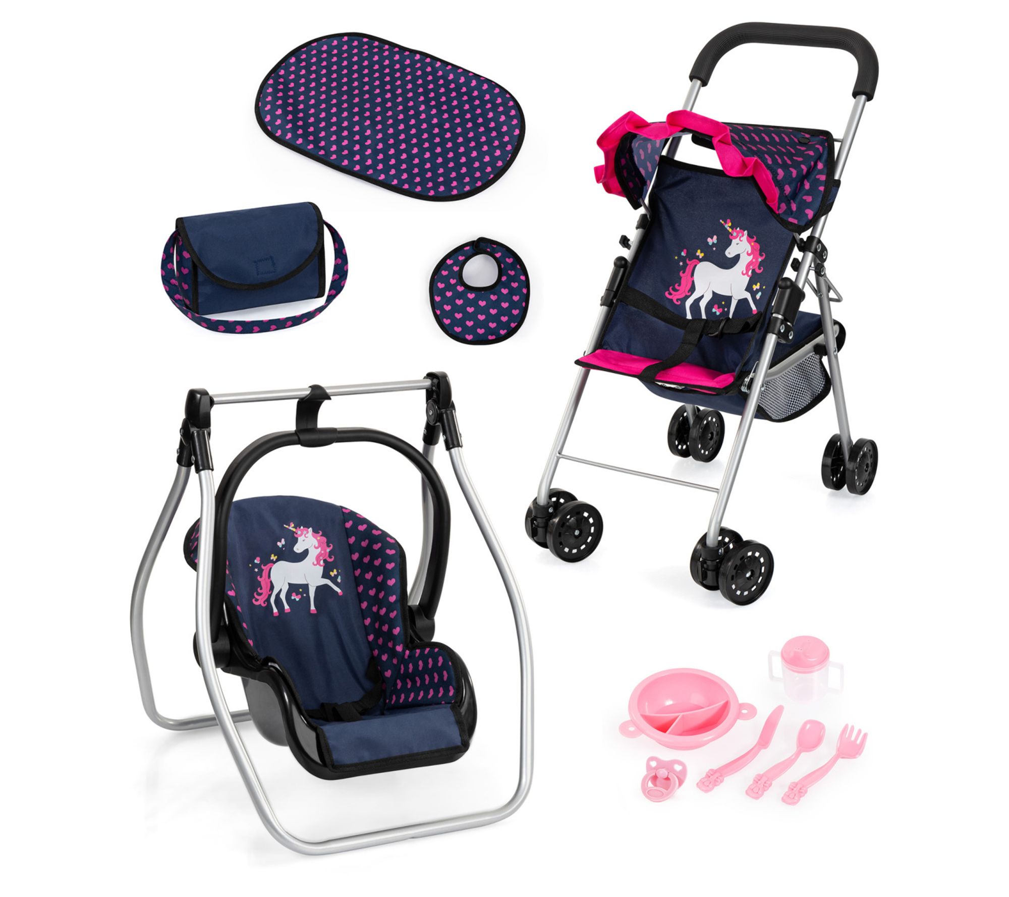 Bayer Design Doll Stroller Set - 11pc