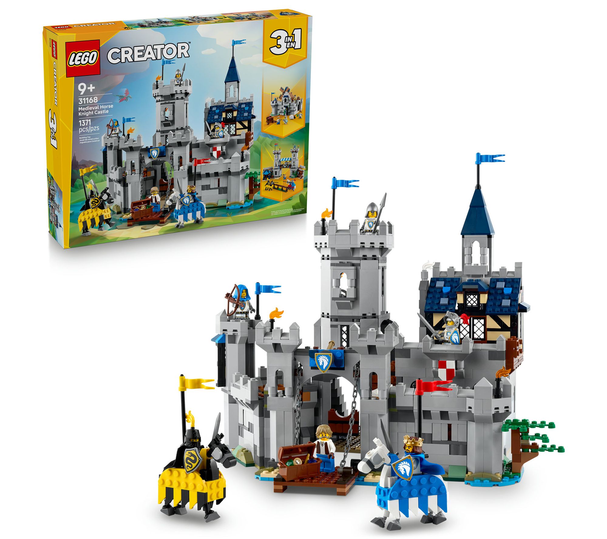  LEGO Creator 3in1 Medieval Horse Knight Castle Playset Buildin