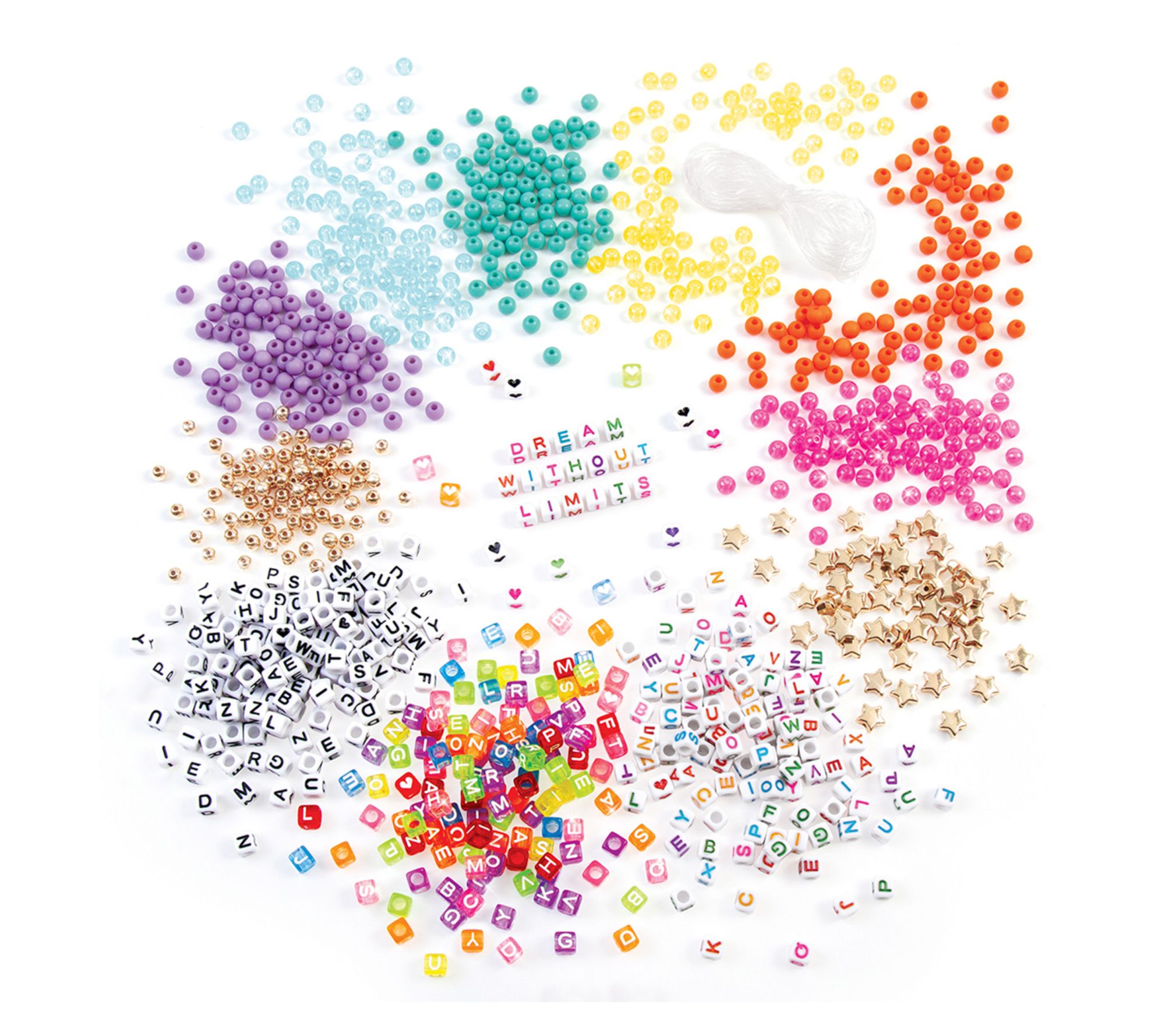 Make It Real Say Yes! Alphabet Bead Bracelet Set - 1008pc