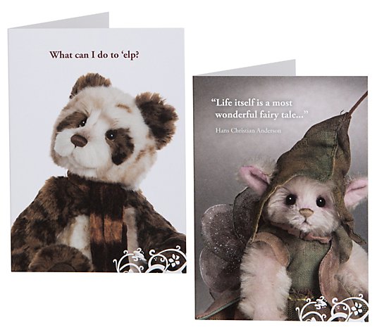 Charlie Home Collection Mini Greeting Cards, Set of 12