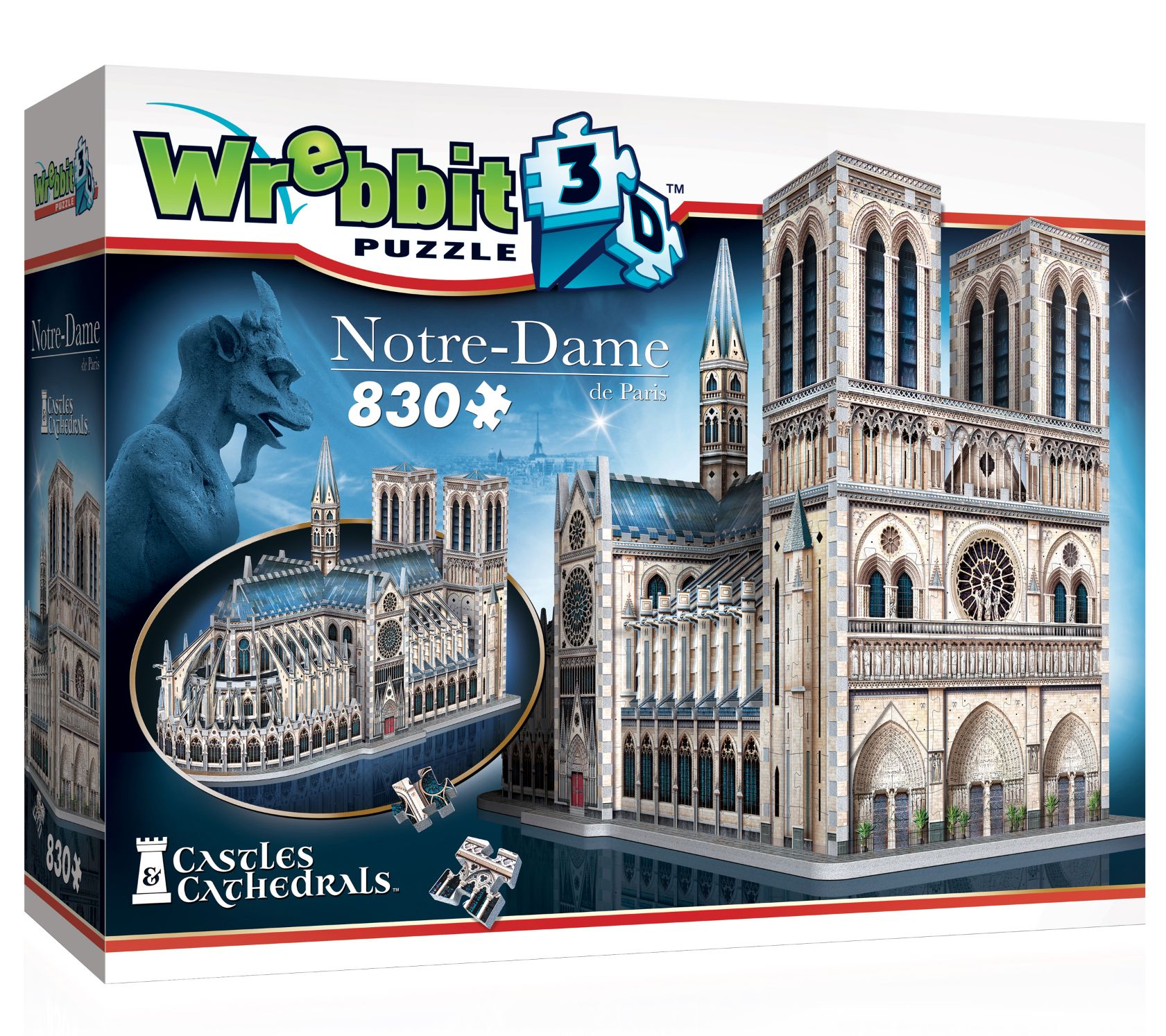 Wrebbit 3D Notre-Dame de Paris 830 Jig saw Puzzle -