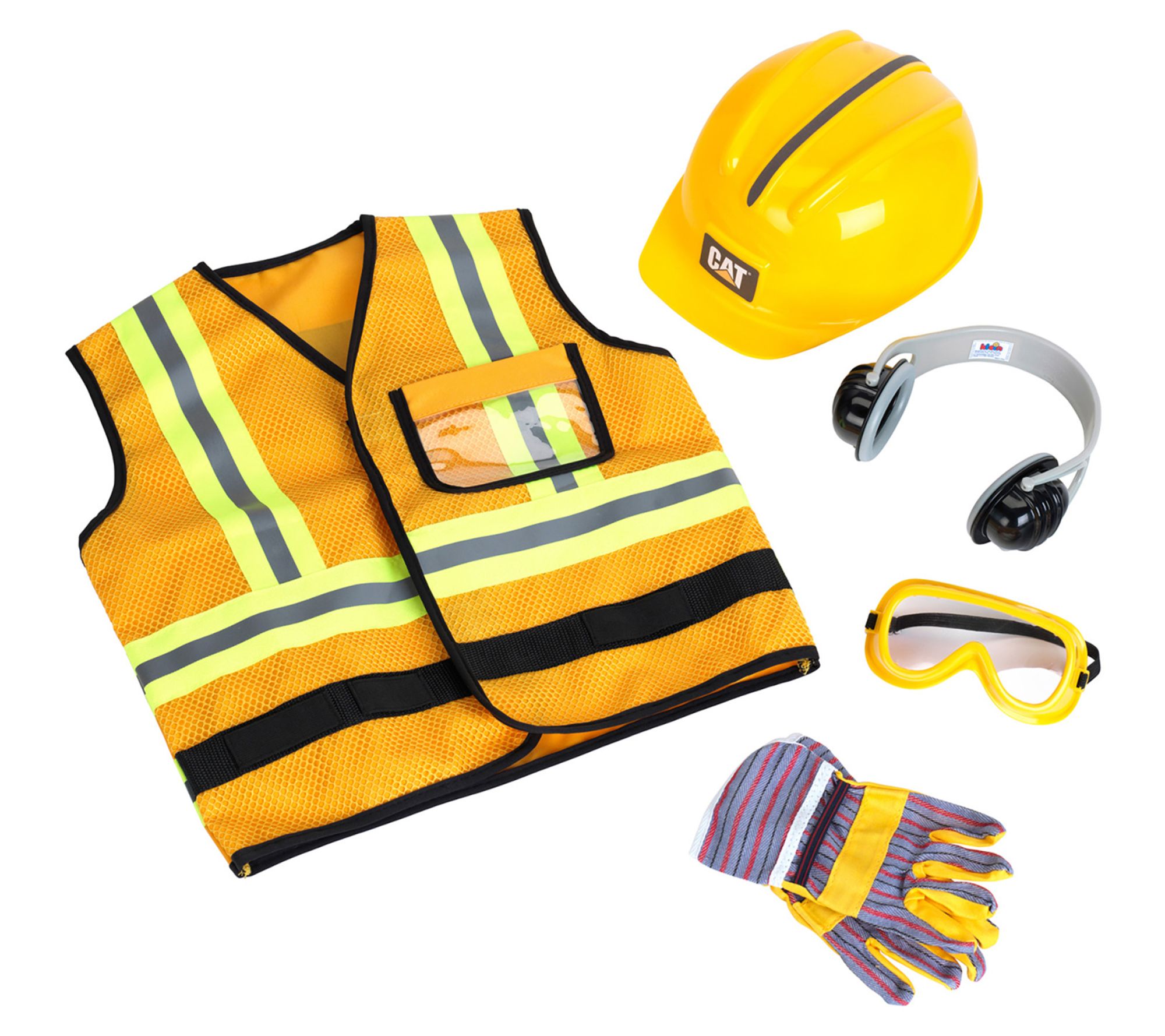 CAT Construction Worker Vest - 5pc Set