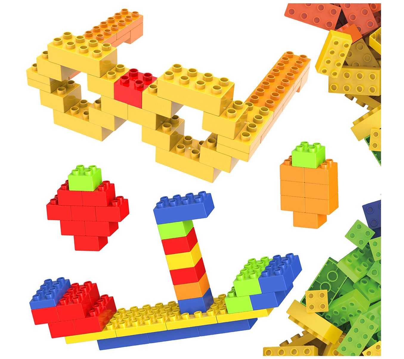 PicassoTiles 150 Piece Large Colorful BuildingBrick Block Kit