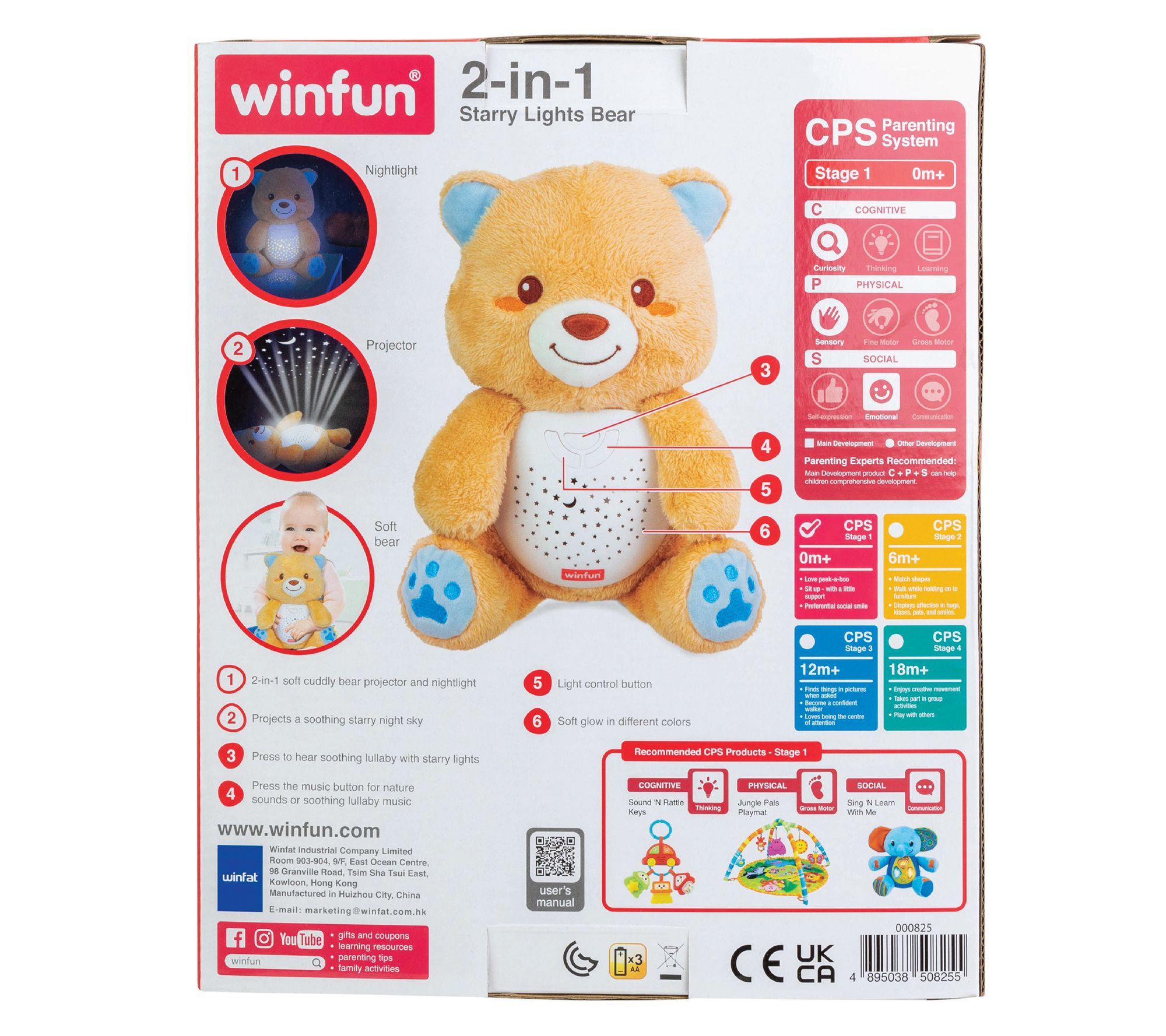 Winfun 2-in-1 Starry Lights Bear - QVC.com