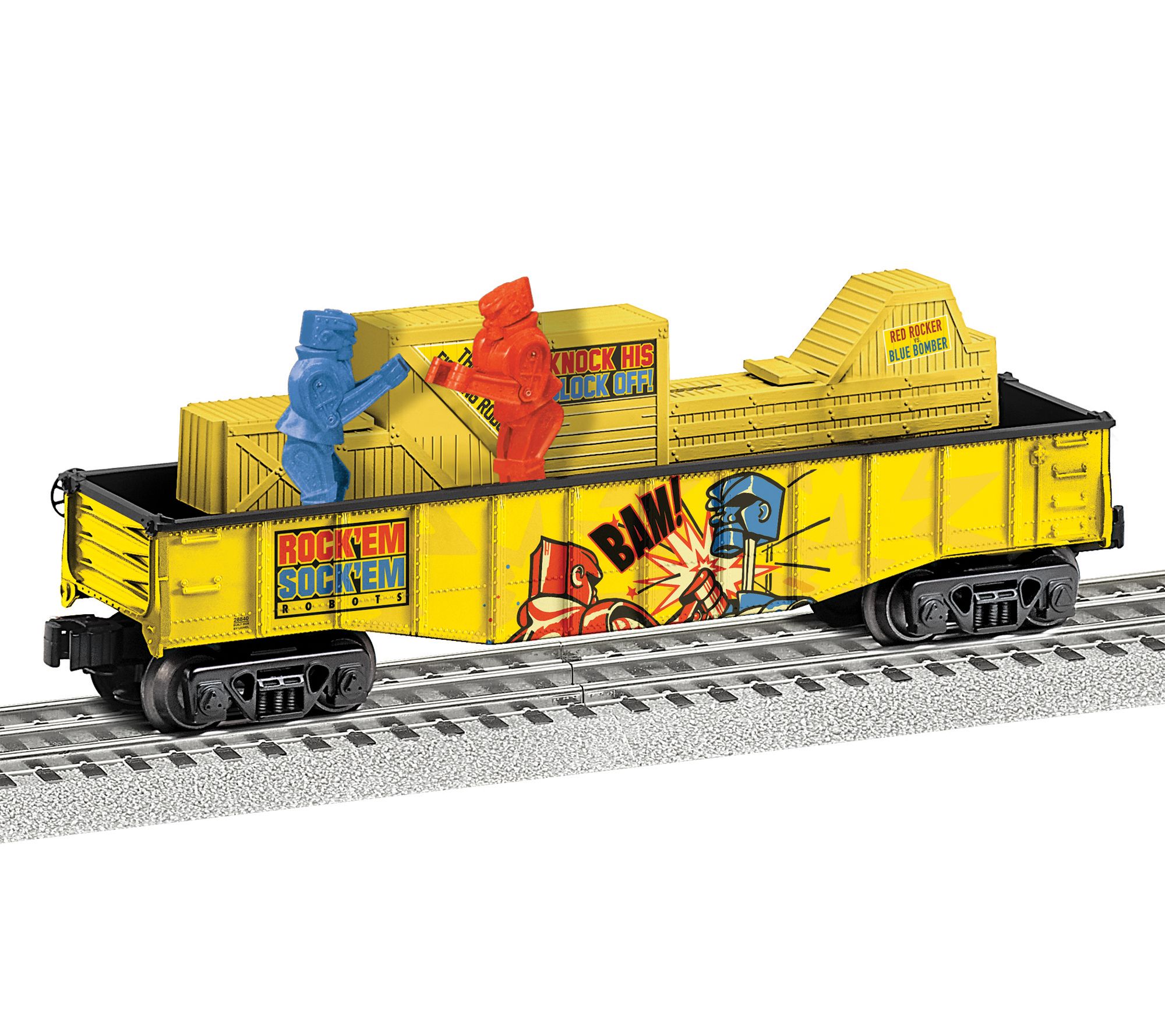 Lionel Mattel Rock 'Em Sock 'Em Robots ChasingGondola