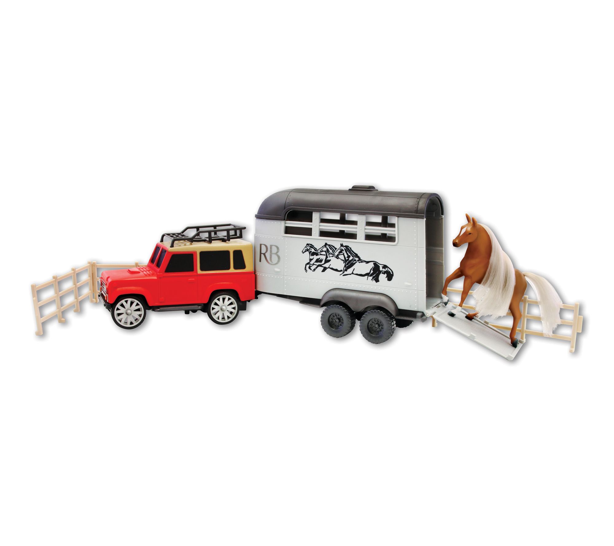 Royal Breeds Horse & Travel Trailer Play Set