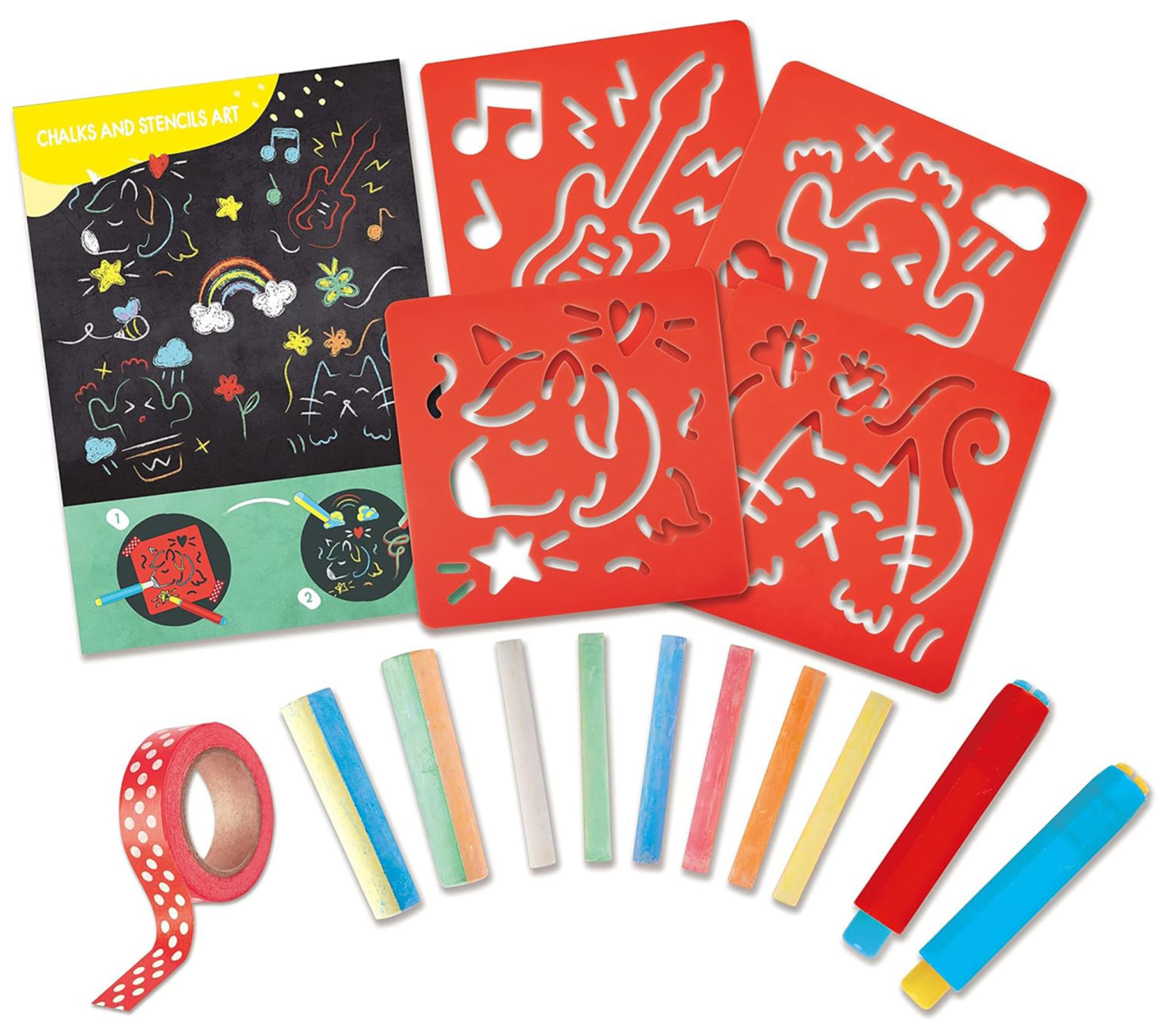 Hape Chalks & Stencils Art Kit