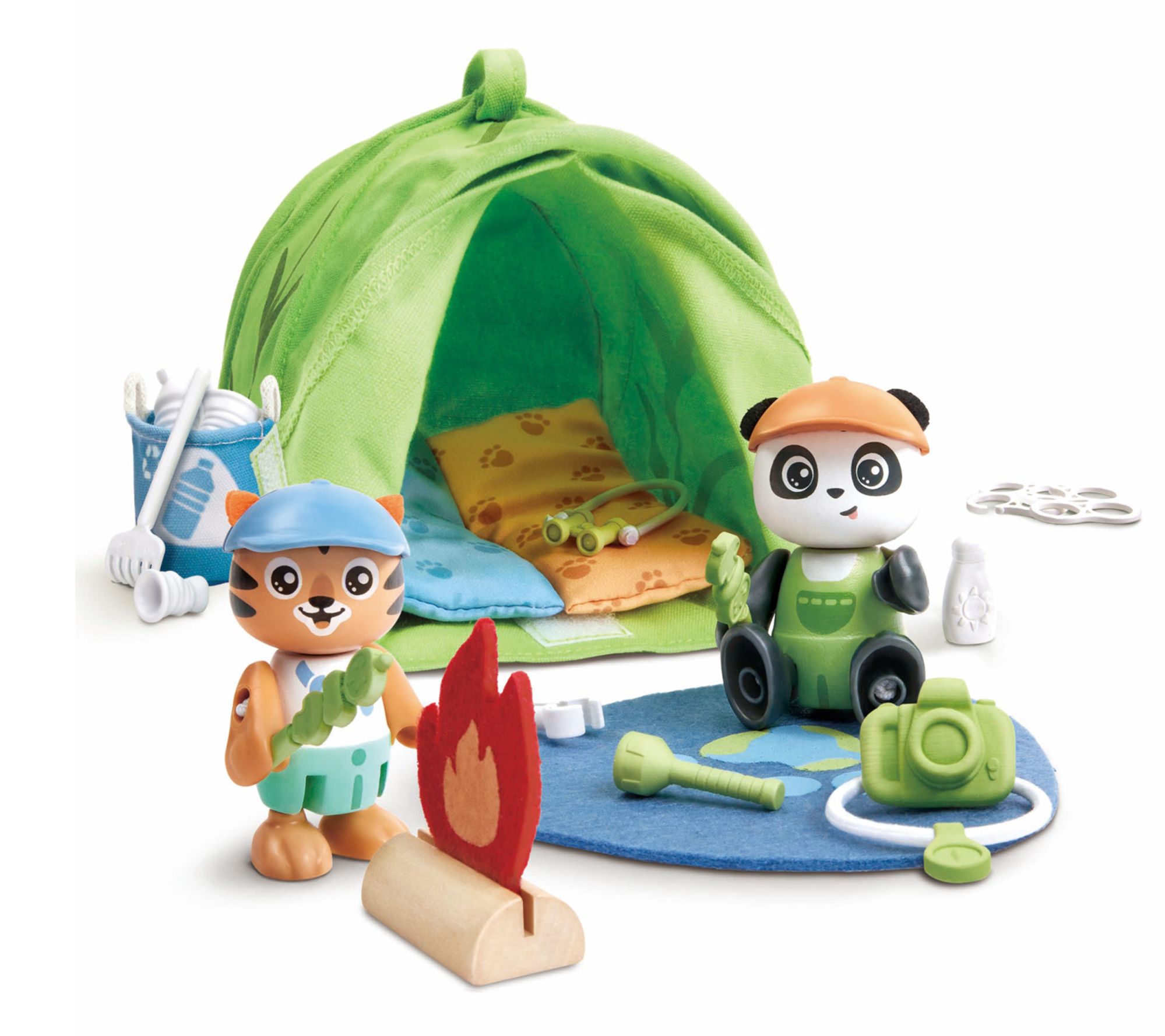 Hape Animal Figures Camping Toy Set - 24 pc