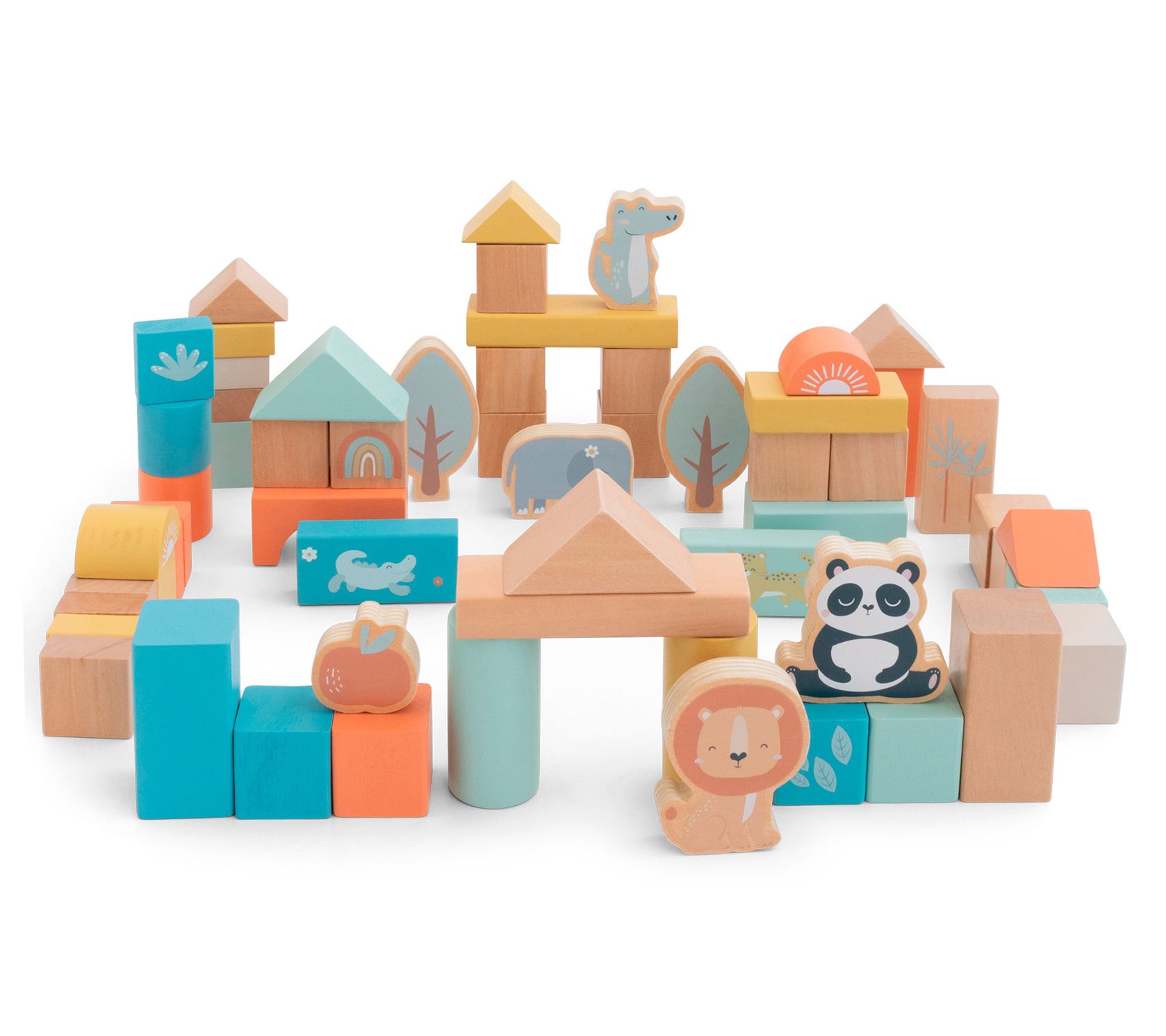 Saro Wooden Building Blocks - 60 Pcs
